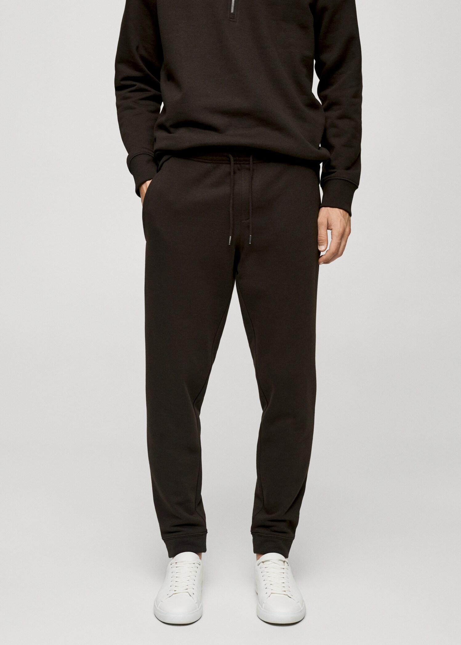 Jogger Pants aus Baumwolle mit Kordelzug - Mittlere Ansicht