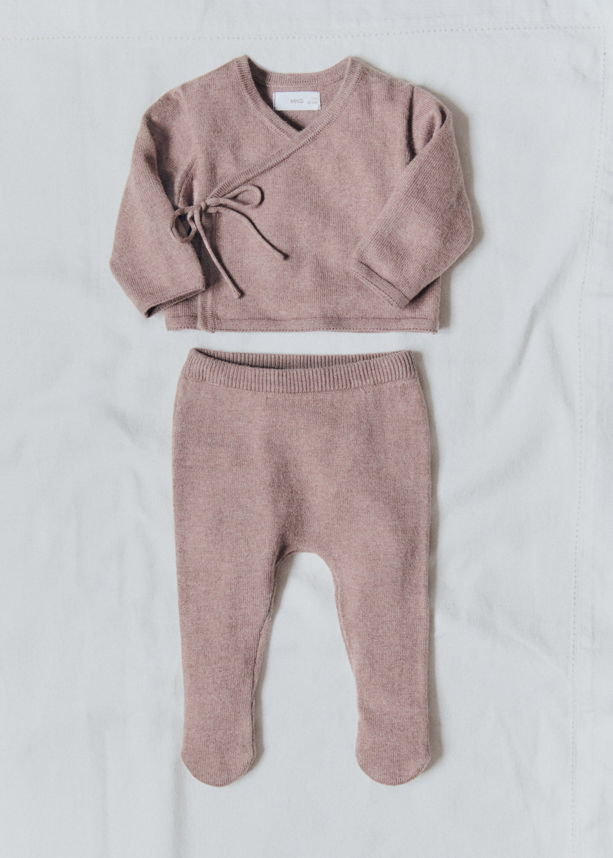 Crossed knit sweater - Details of the article 7, Medium Brown. Ref: 77077127-00.