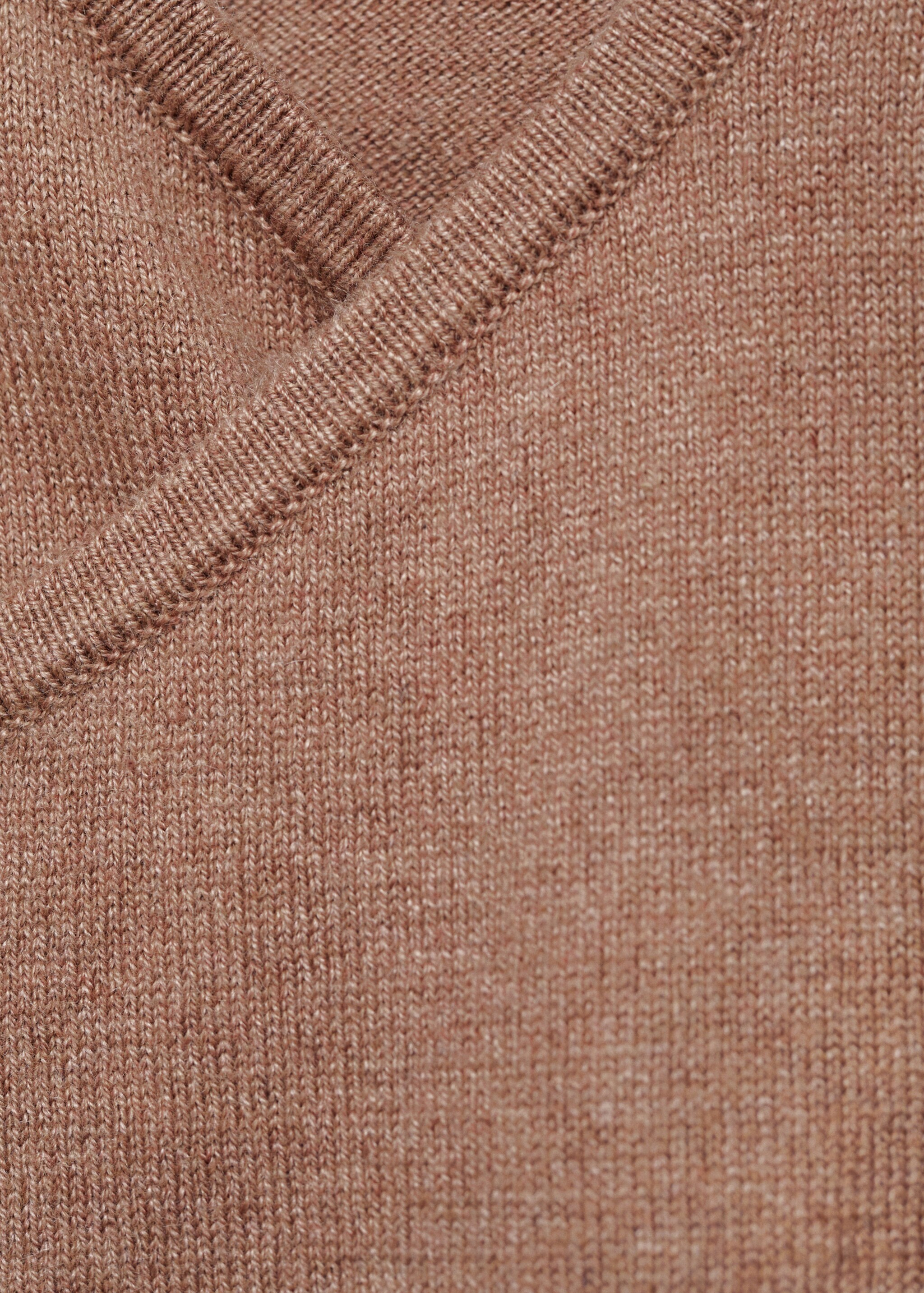 Crossed knit sweater - Details of the article 8, Medium Brown. Ref: 77077127-00.