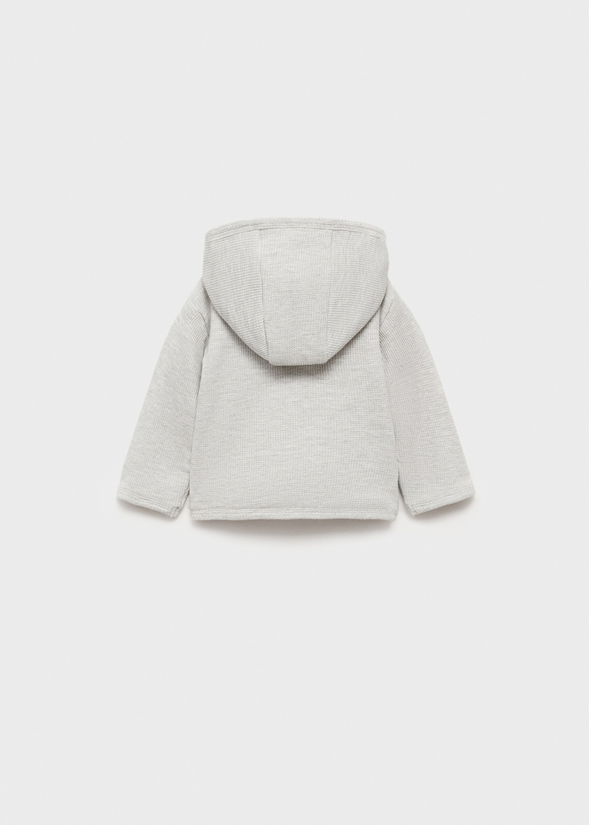 Sweatshirt met gekruiste sluiting - Achterkant van het artikel, Mediumgrijs. Ref: 77077128-00.