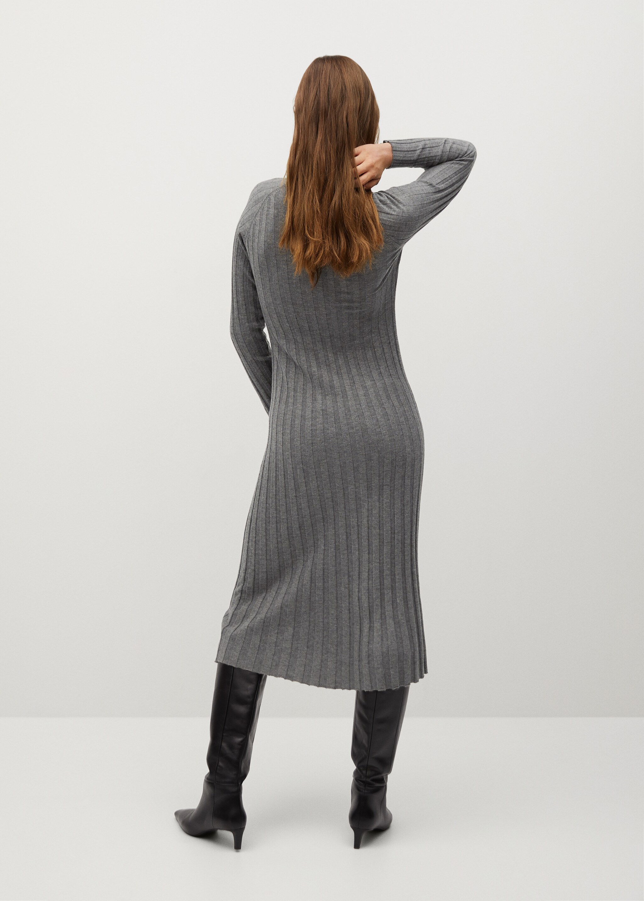 Vestido plisado punto - Reverso del artículo