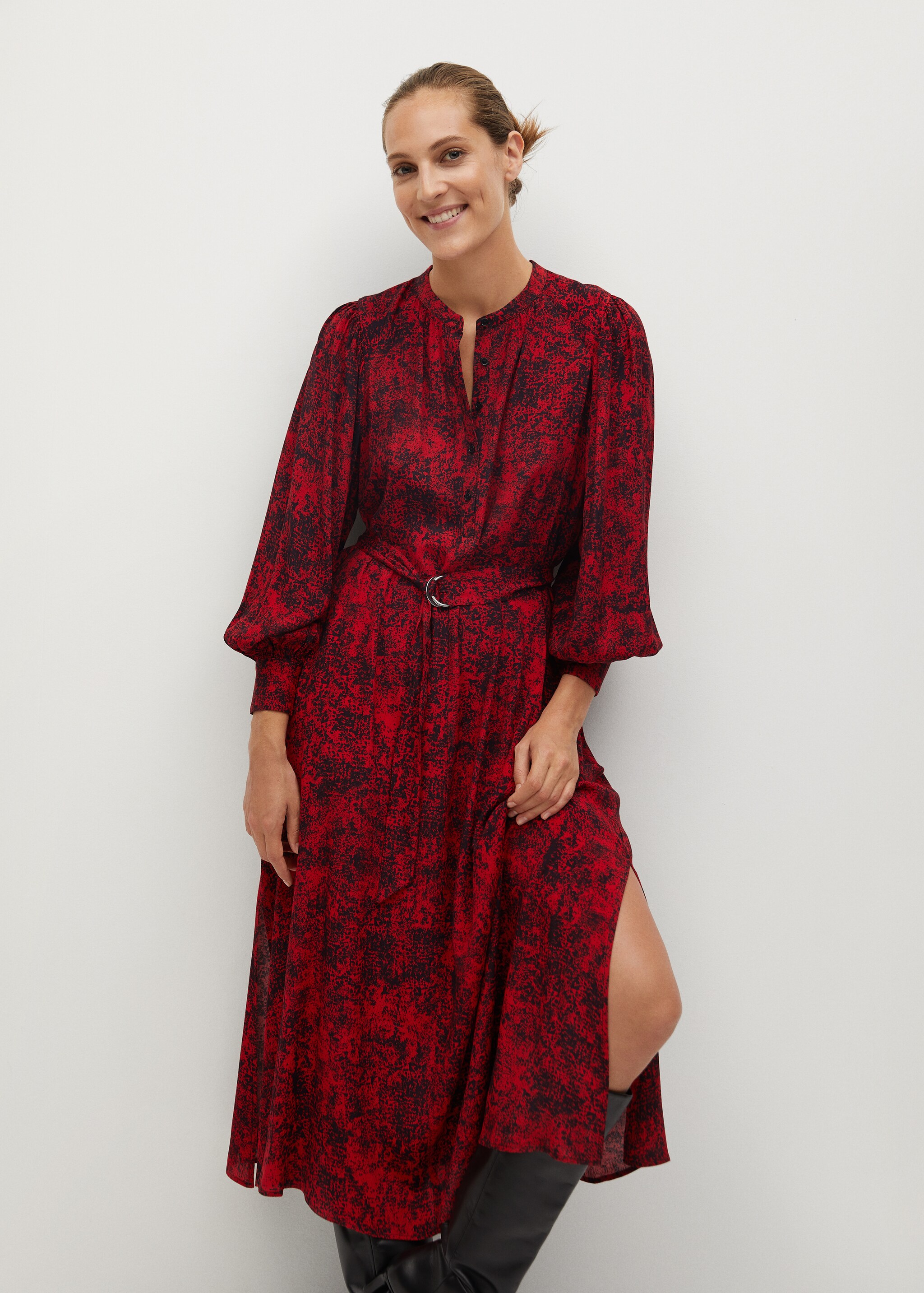 Vestido fluido estampado - Plano medio