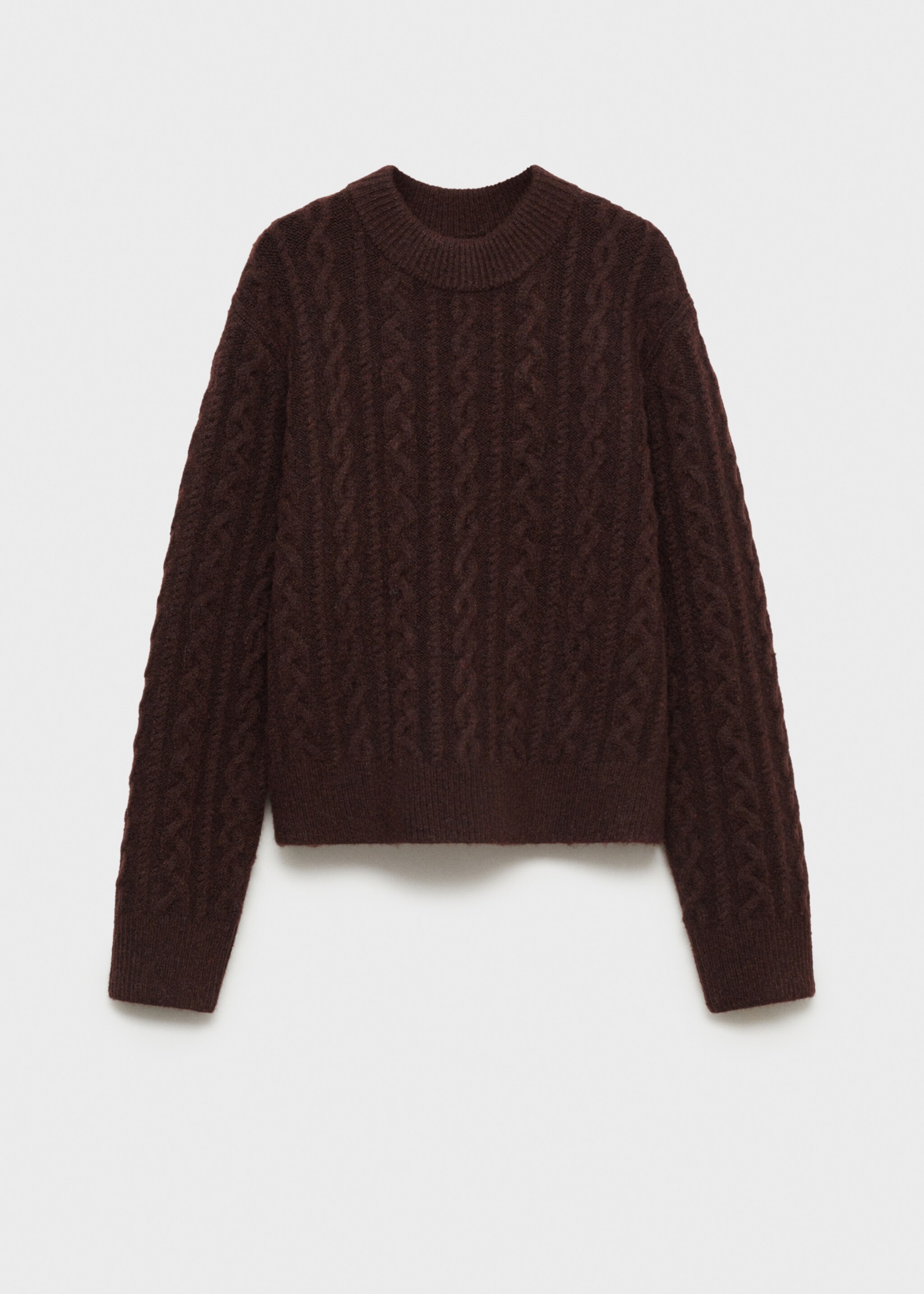 Round-neck braided sweater - Article without model