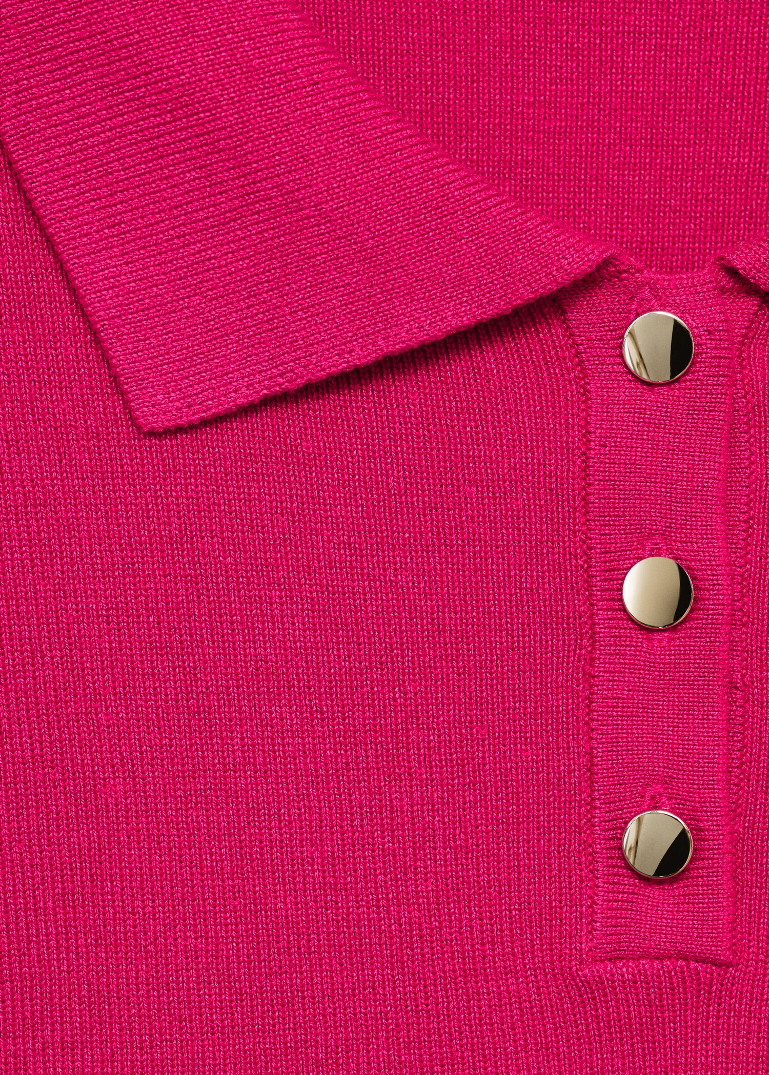 Cropped knitted polo shirt - Details of the article 8