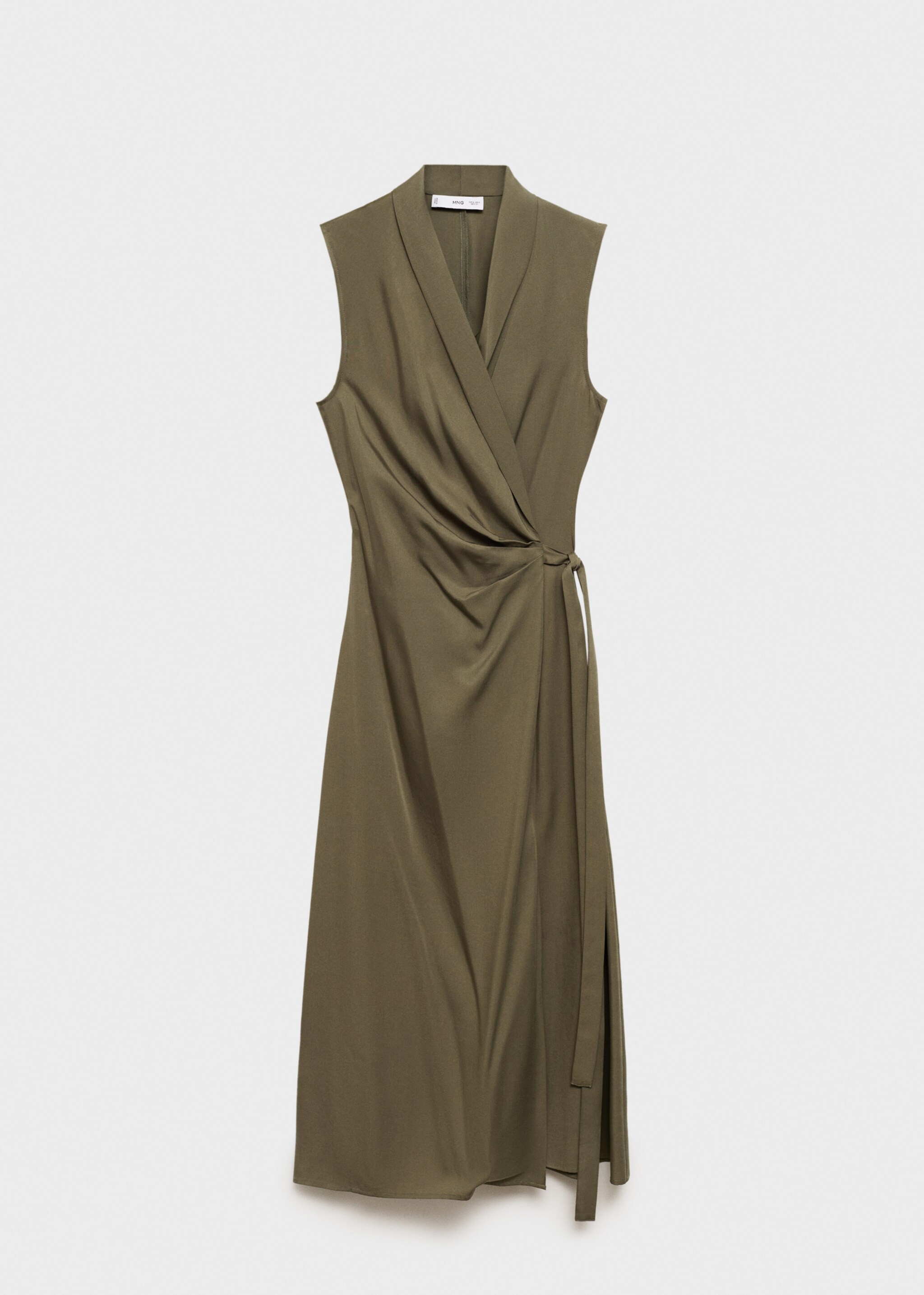 Lyocell-Kleid mit Knotendetail - Artikel ohne Model, Khaki. Ref: 77077649-00.