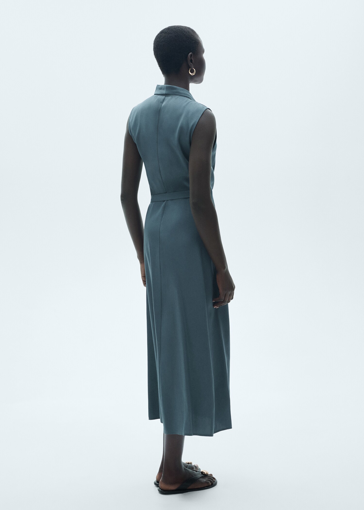 Lyocell dress with knot detail - Reverse of the article