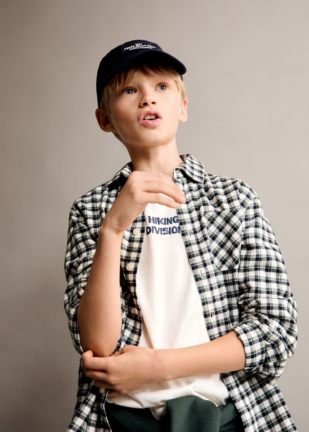Chemise longue oversize à carreaux pour fille enfant Chemise longue oversize à carreaux pour fille enfant