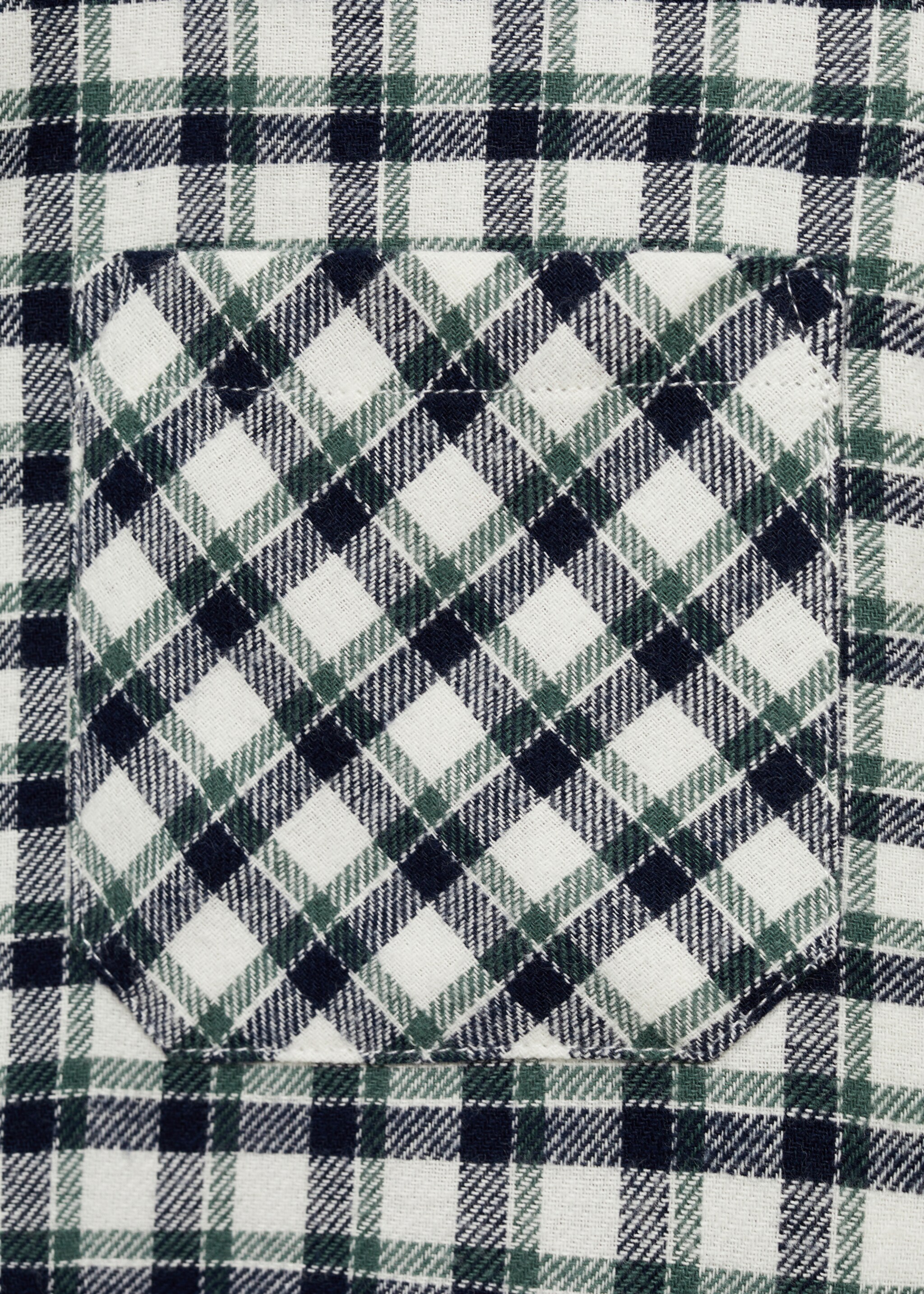 Chemise à carreaux en coton - Détail de l'article 0, Écru. Ref: 77077651-00.