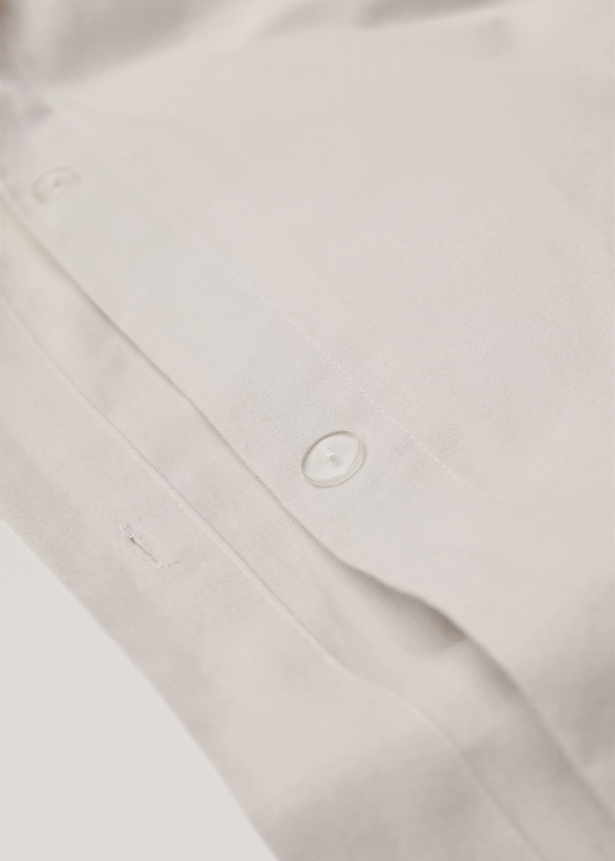 Plain flannel duvet cover Single bed - Details of the article 1, Beige. Ref: 77077653-00.