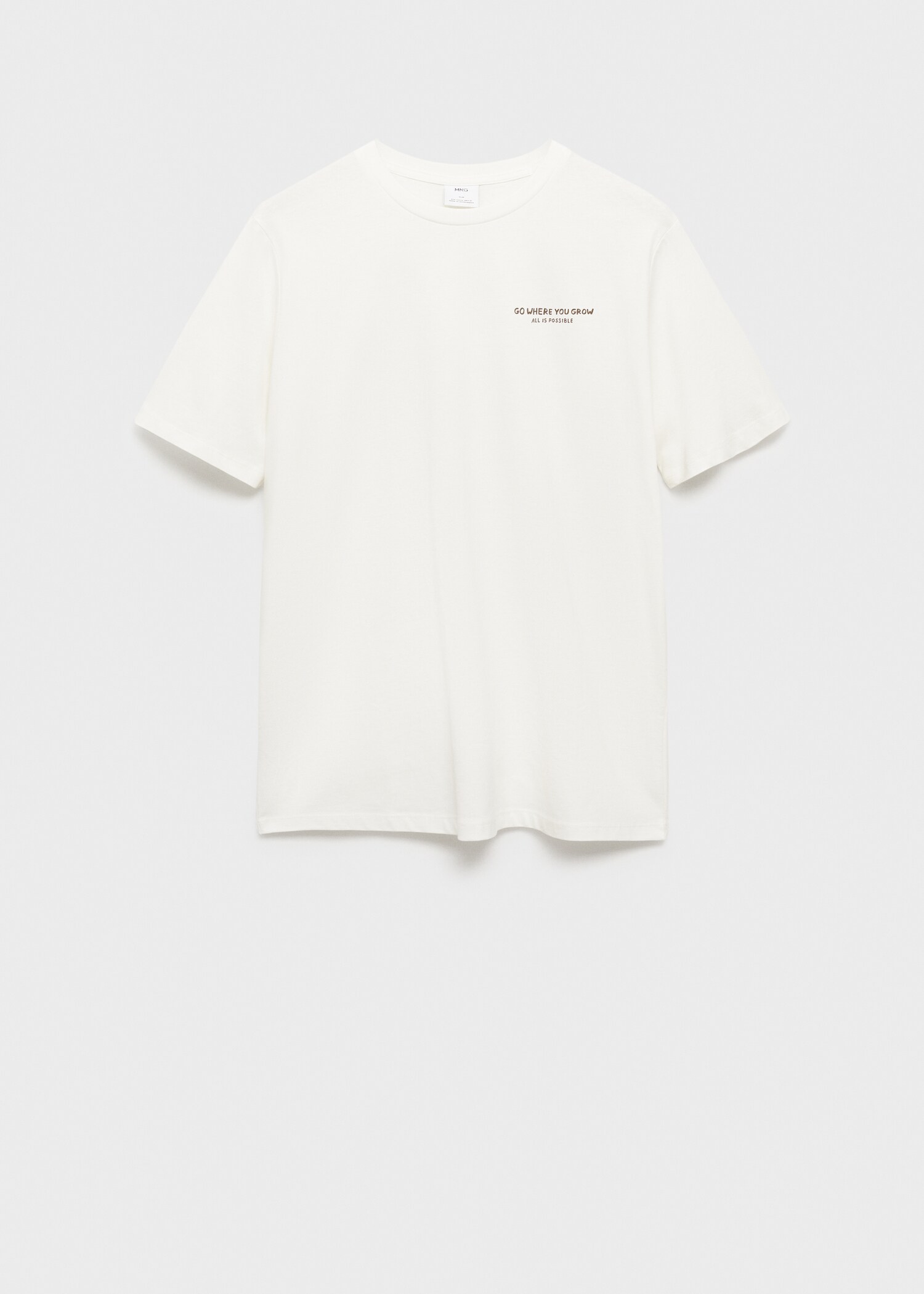 T-skjorte i 100% bomull med mønster, slim-fit - Artikkel uten modell