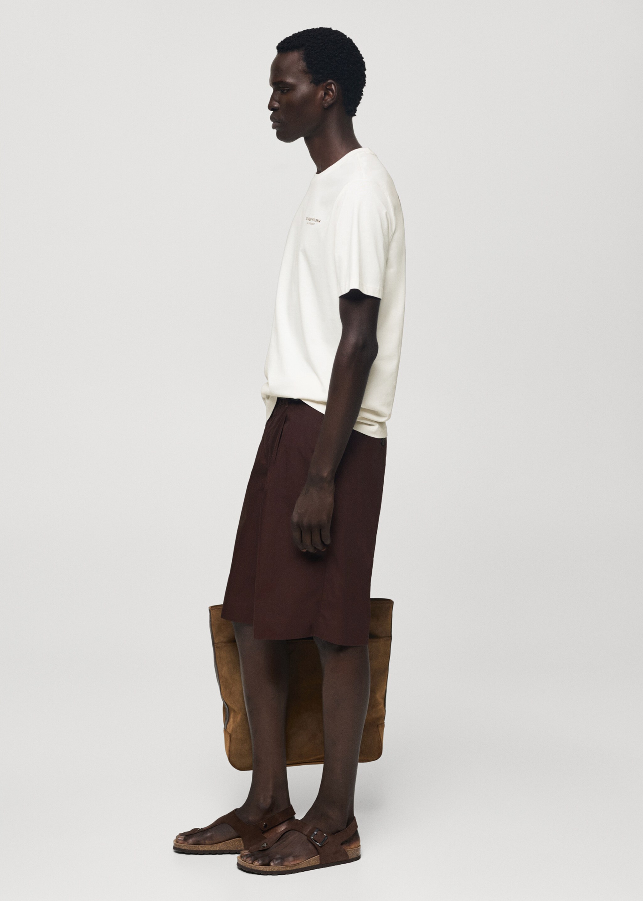 Slim-fit 100% printed cotton t-shirt - Details of the article 2