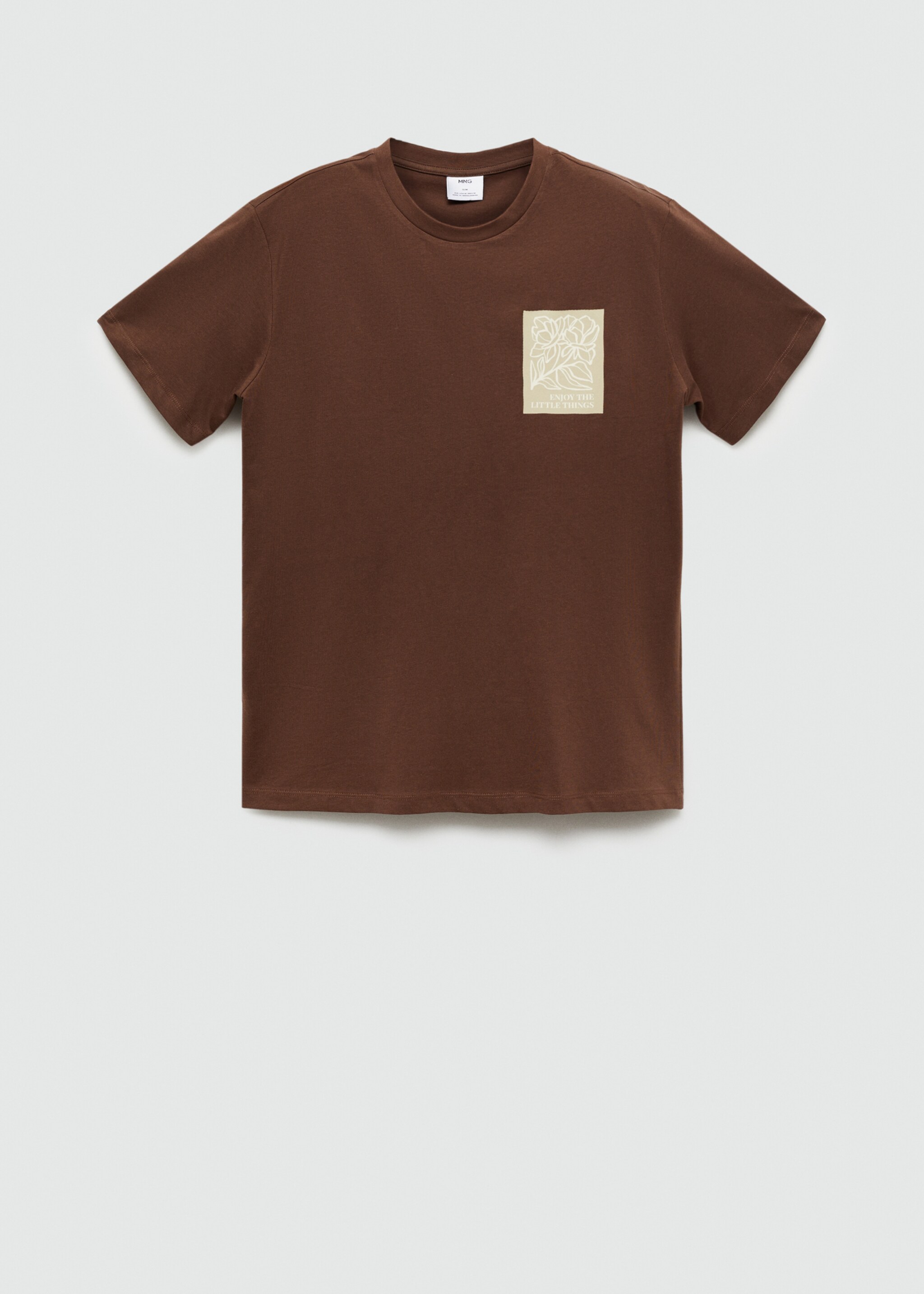 T-Shirt aus 100 % Baumwolle mit Muster auf der Brustpartie - Artikel ohne Model