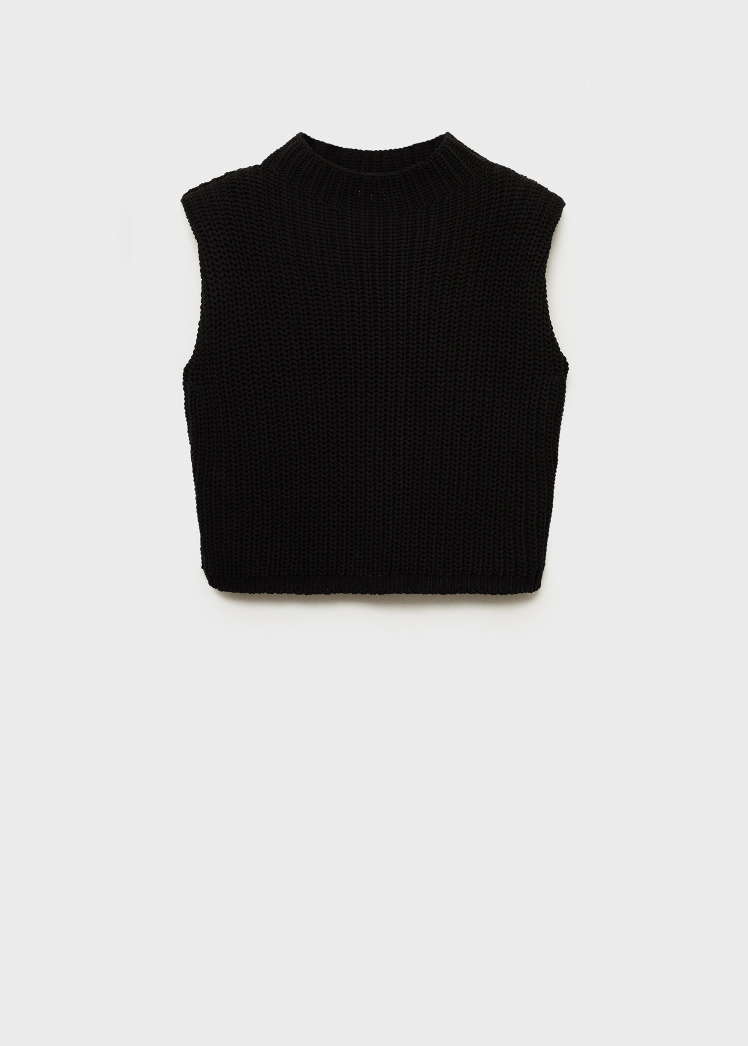 Knitted gilet with shoulder pads - Article without model