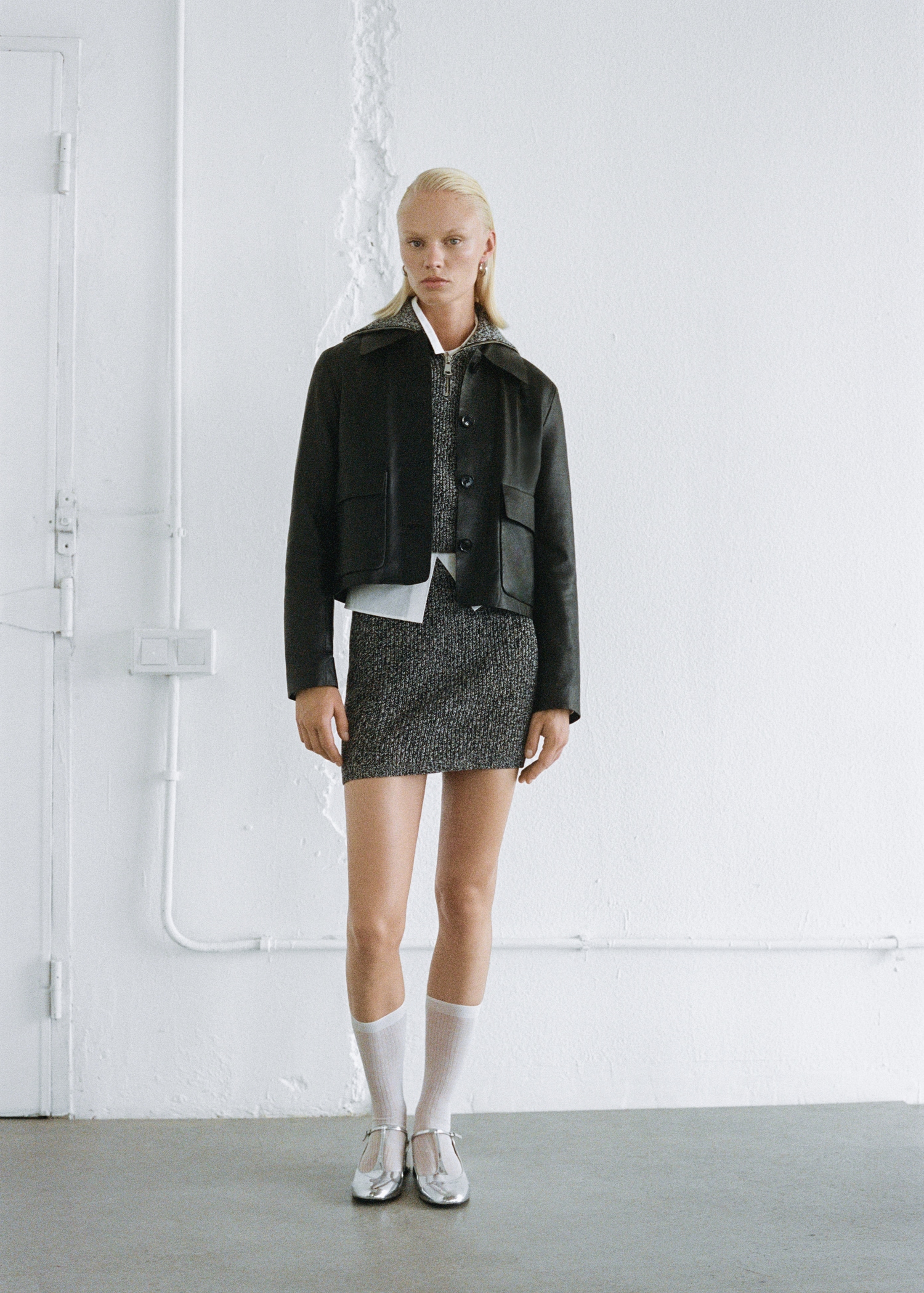 Melierter Strick-Minirock - Detail des Artikels 7