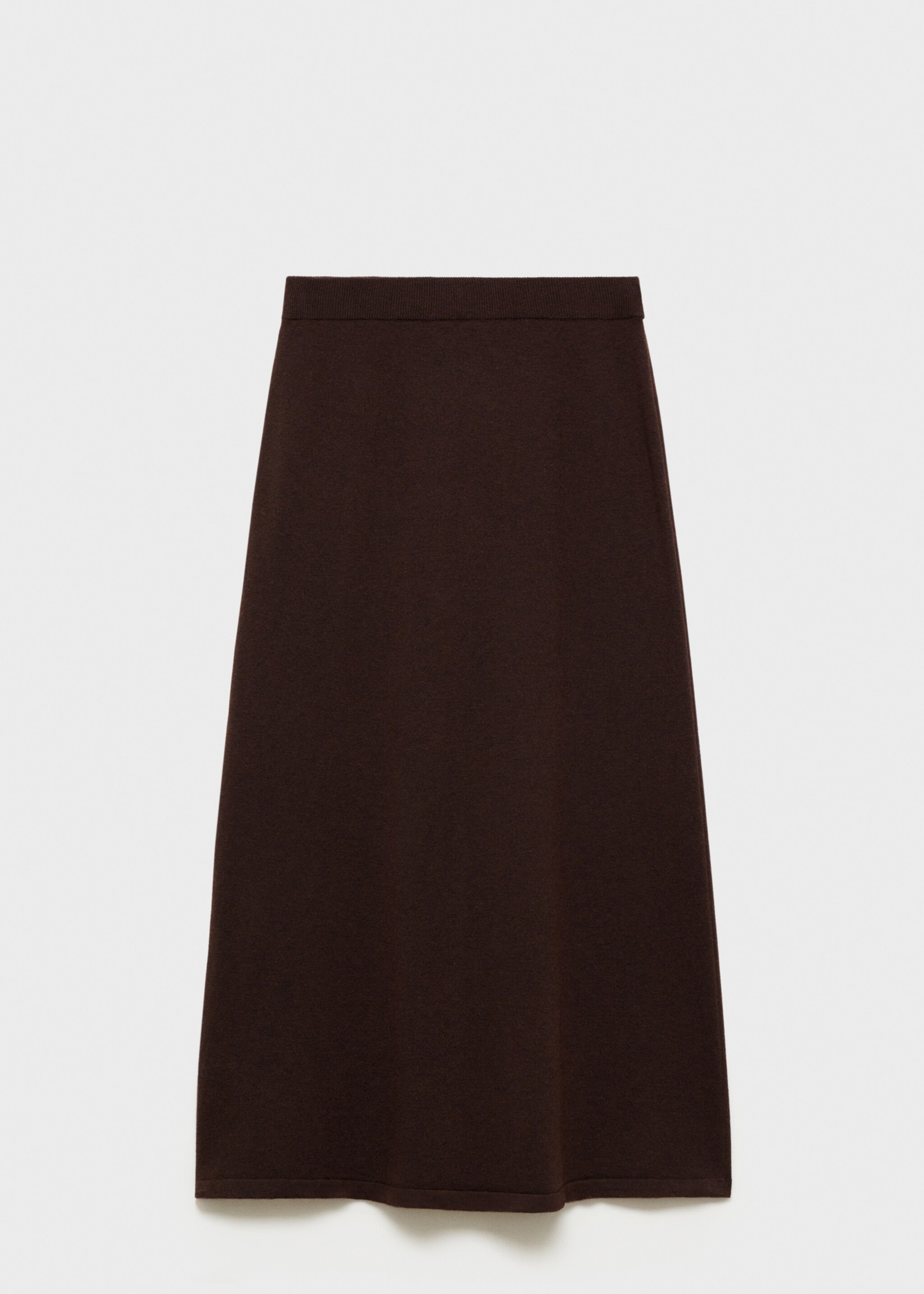 Spódnica midi z dzianiny - Artykuł bez modela/modelki, Brązowy. Ref: 77077662-00.