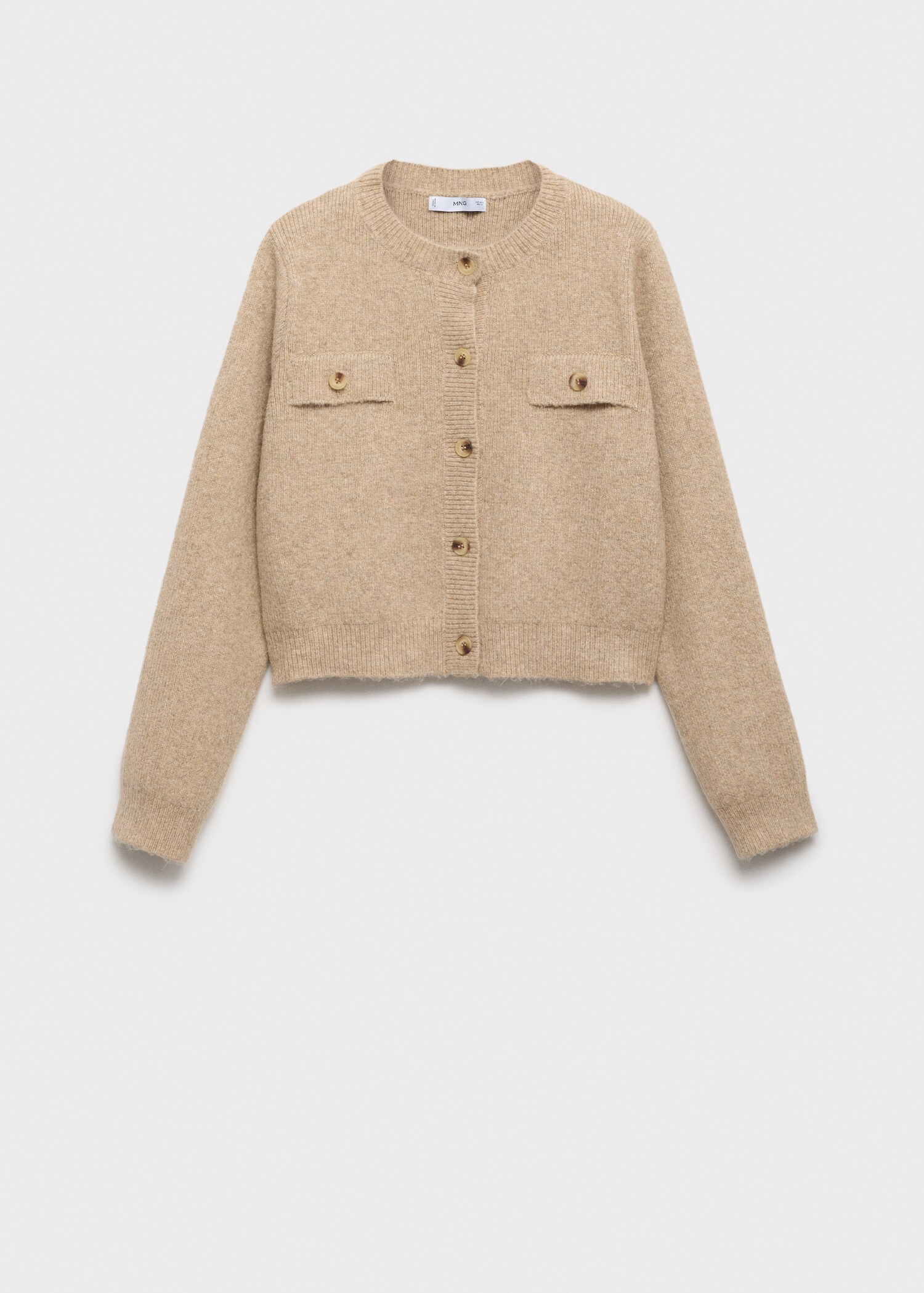 Ribbed knitted cardigan with buttons - Article without model