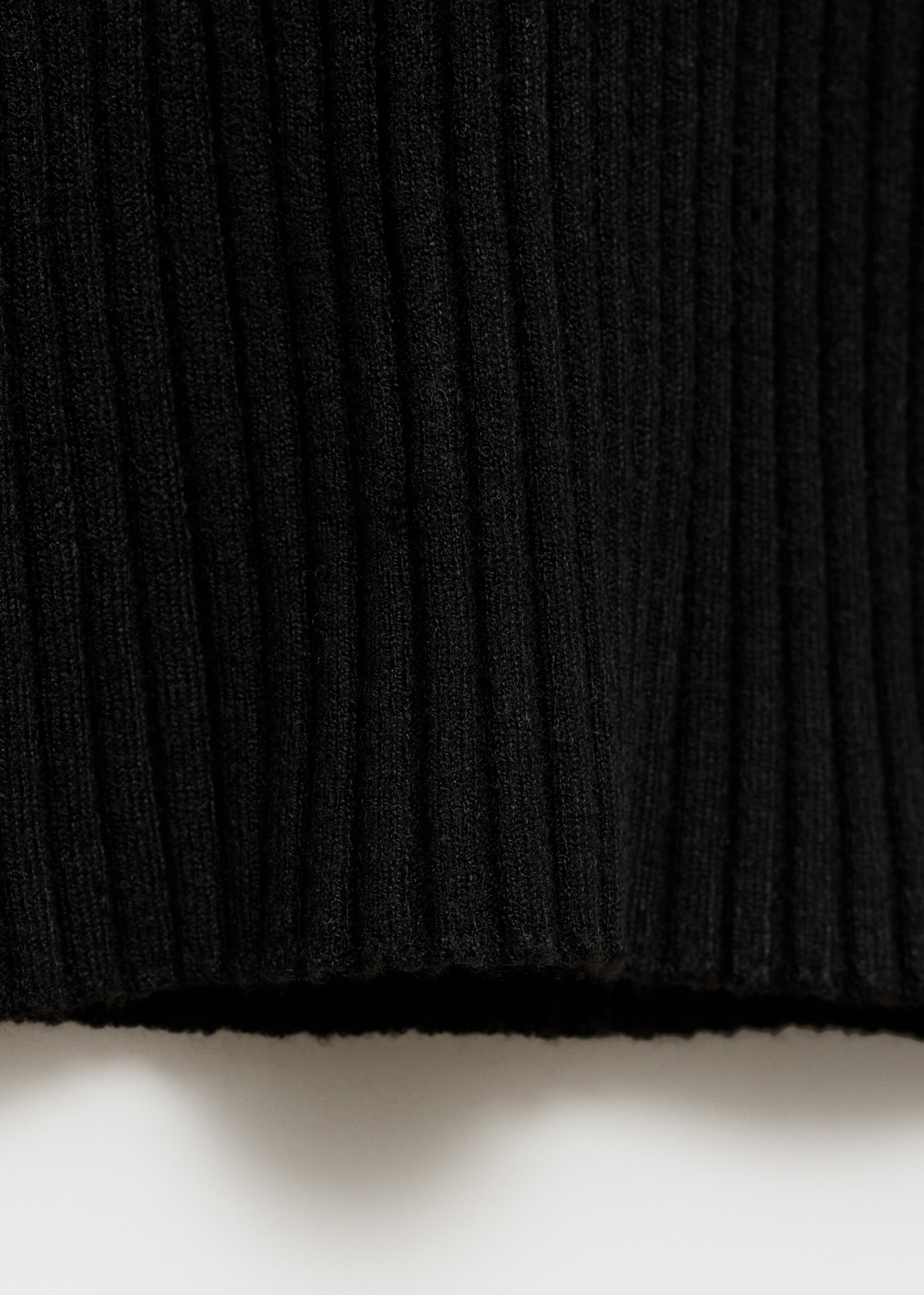Robe courte maille côtelée - Détail de l'article 0, Noir. Ref: 77077664-00.