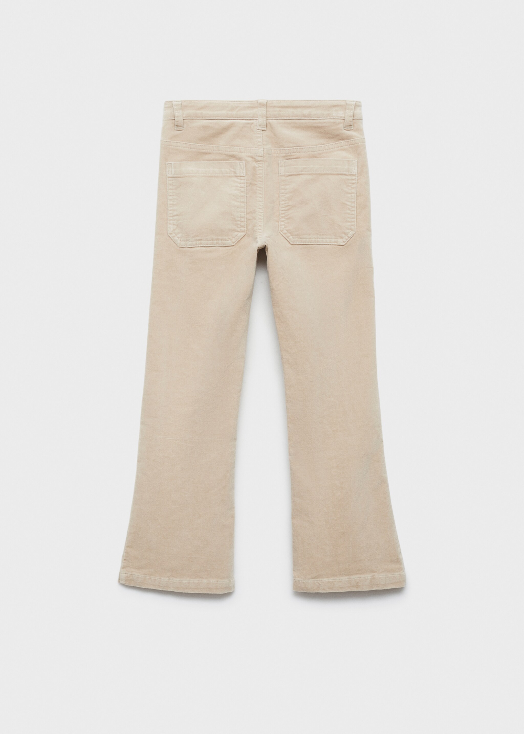 Pantalons velvet flare - Revers de l'article, Beige. Ref: 77077665-00.