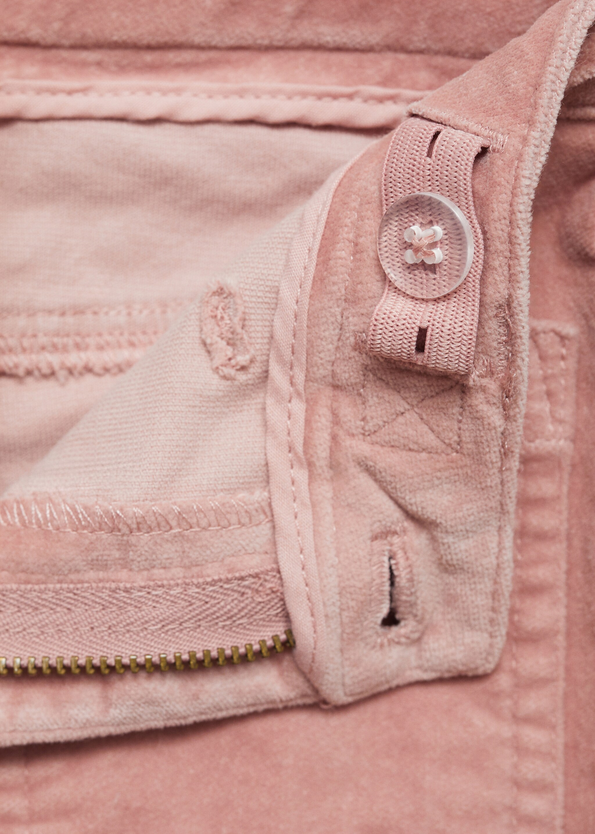 Pantaloni velvet flare - Dettaglio dell'articolo 0, Rosa. Ref: 77077665-00.