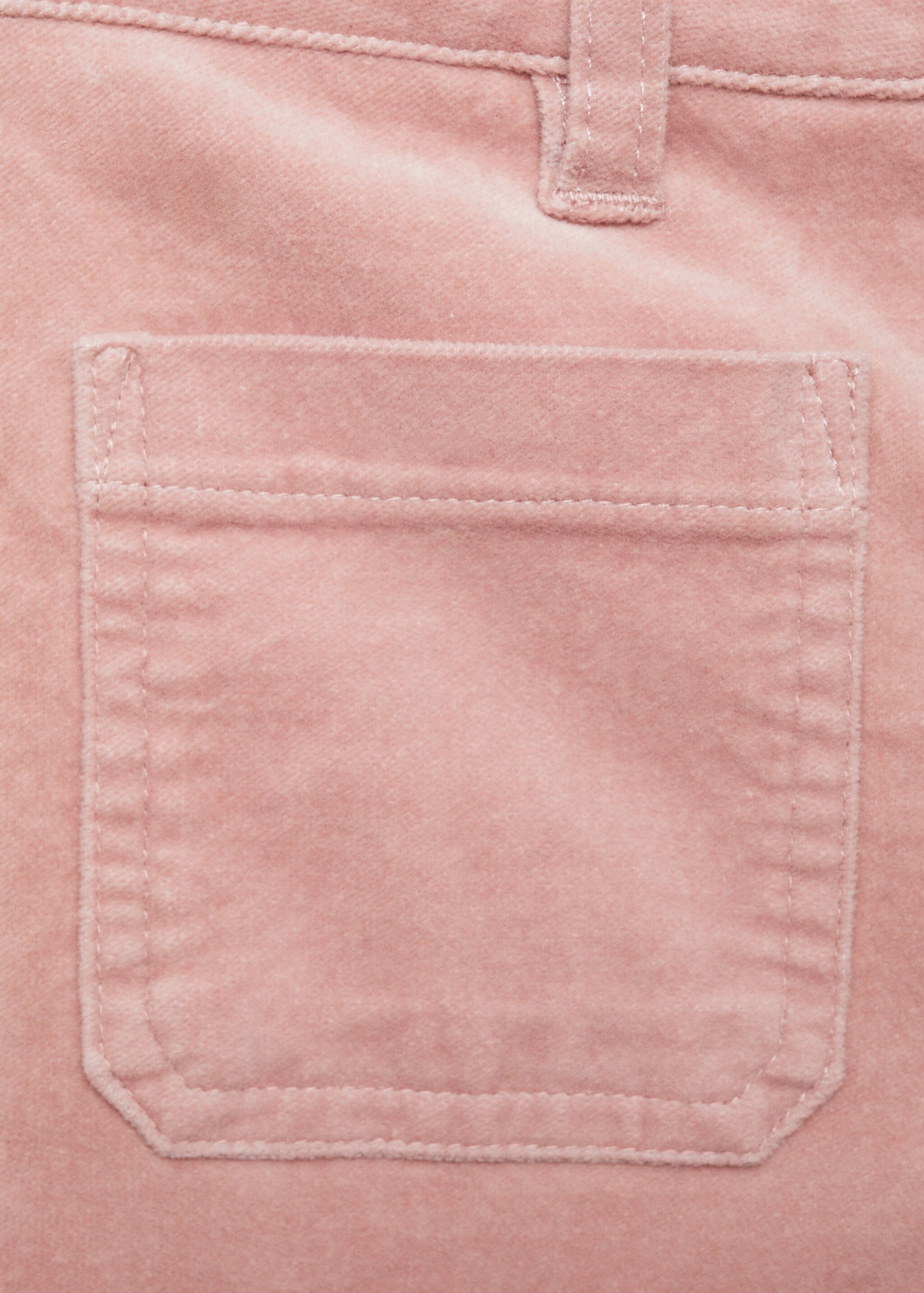 Pantaloni velvet flare - Dettaglio dell'articolo 8, Rosa. Ref: 77077665-00.