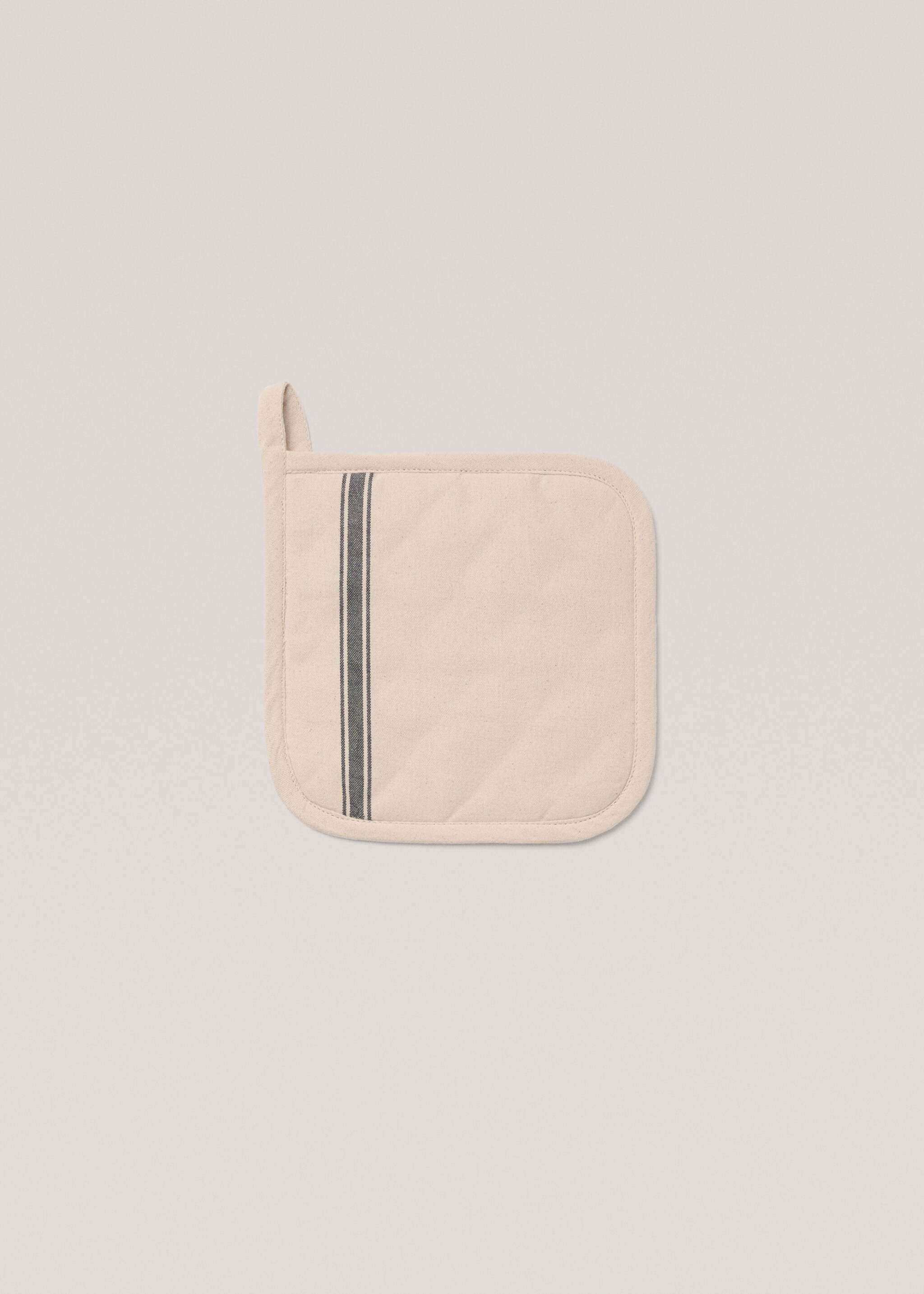 Gant de cuisine 100 % coton détail rayure - Article sans modèle, Gris anthracite. Ref: 77077667-00.