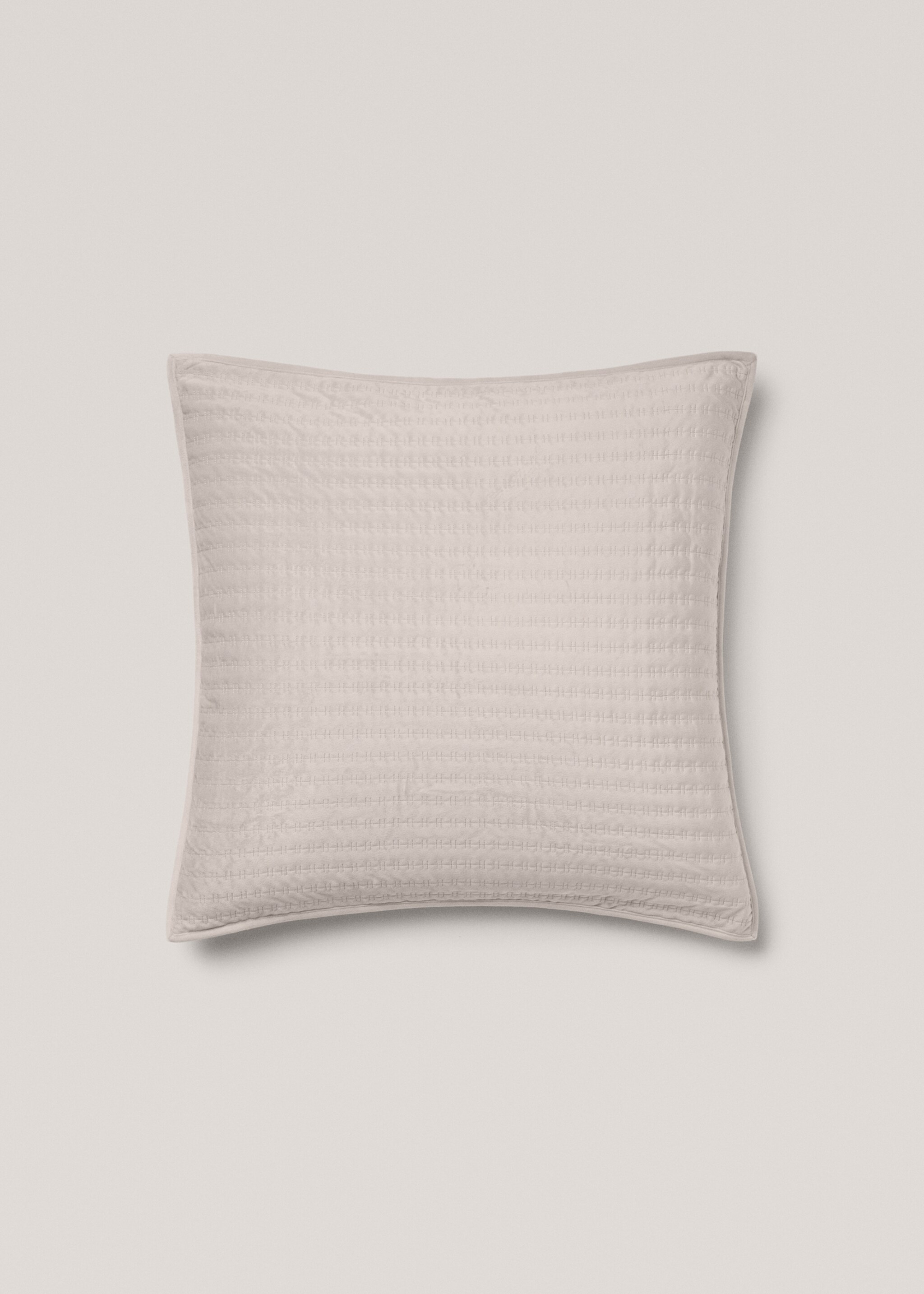 Velvet cushion cover - Article without model, Beige. Ref: 77077668-00.