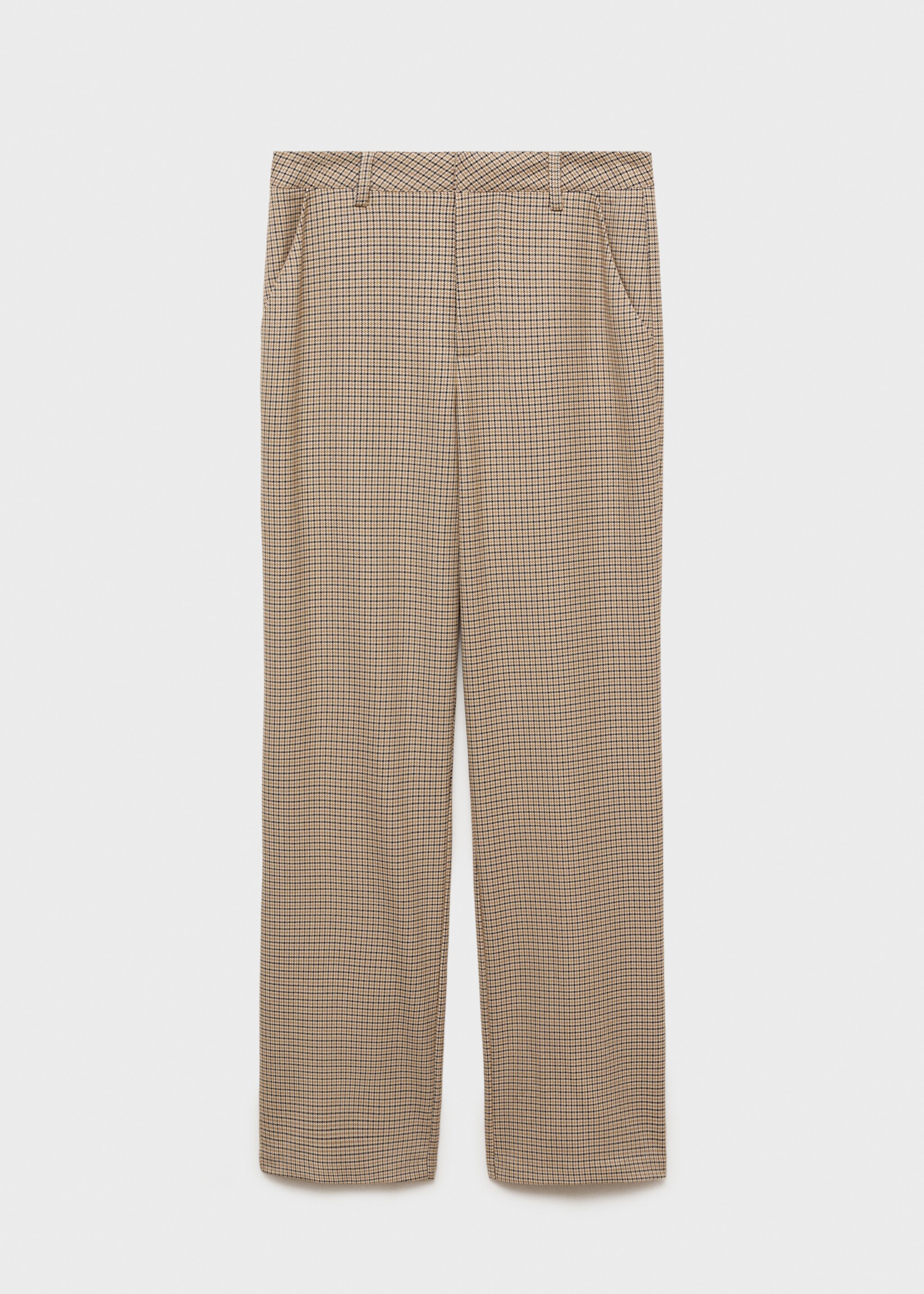 Anzughose mit Hahnentrittmuster - Artikel ohne Model, Beige. Ref: 77077669-00.