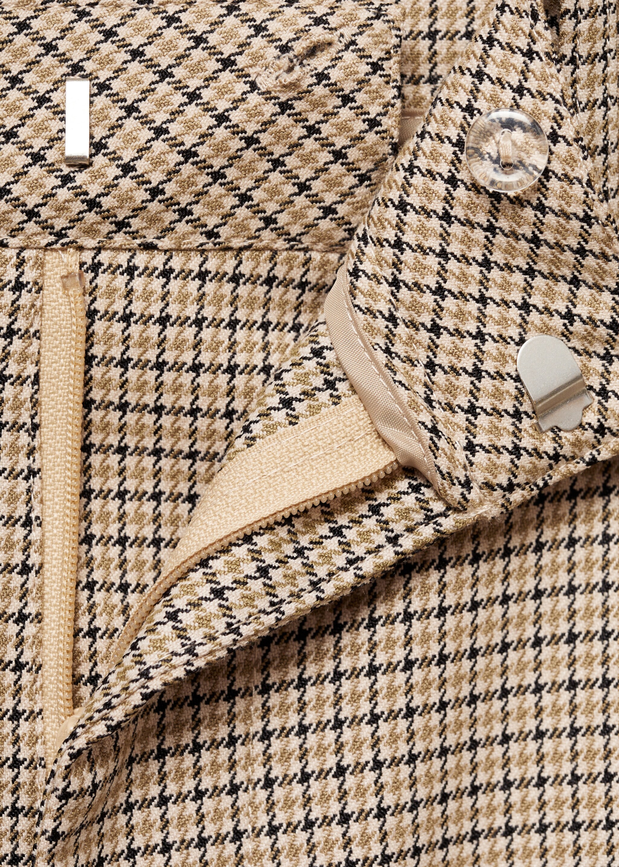Anzughose mit Hahnentrittmuster - Detail des Artikels 8, Beige. Ref: 77077669-00.
