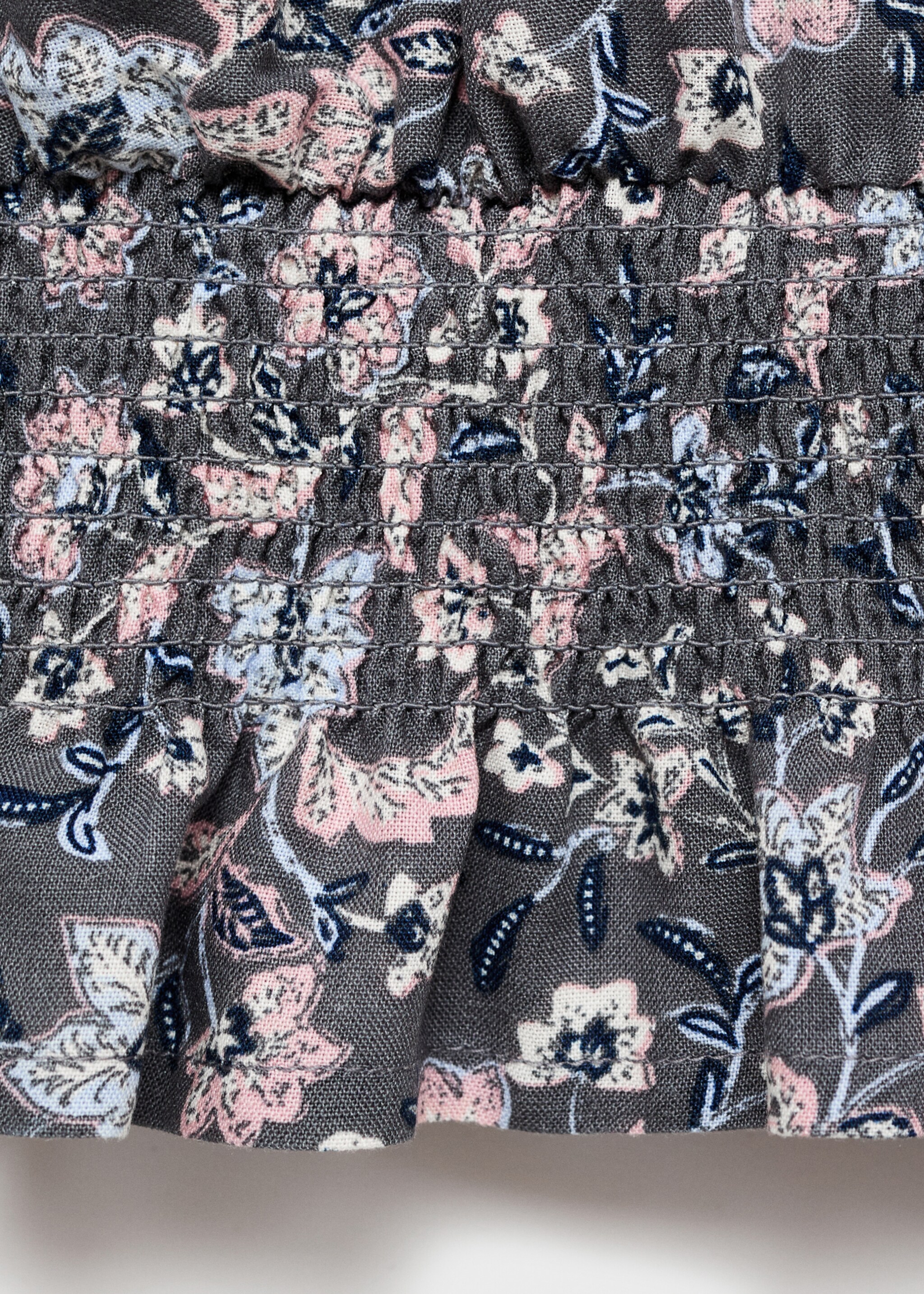 Floral print blouse - Details of the article 8, Pink. Ref: 77077671-00.