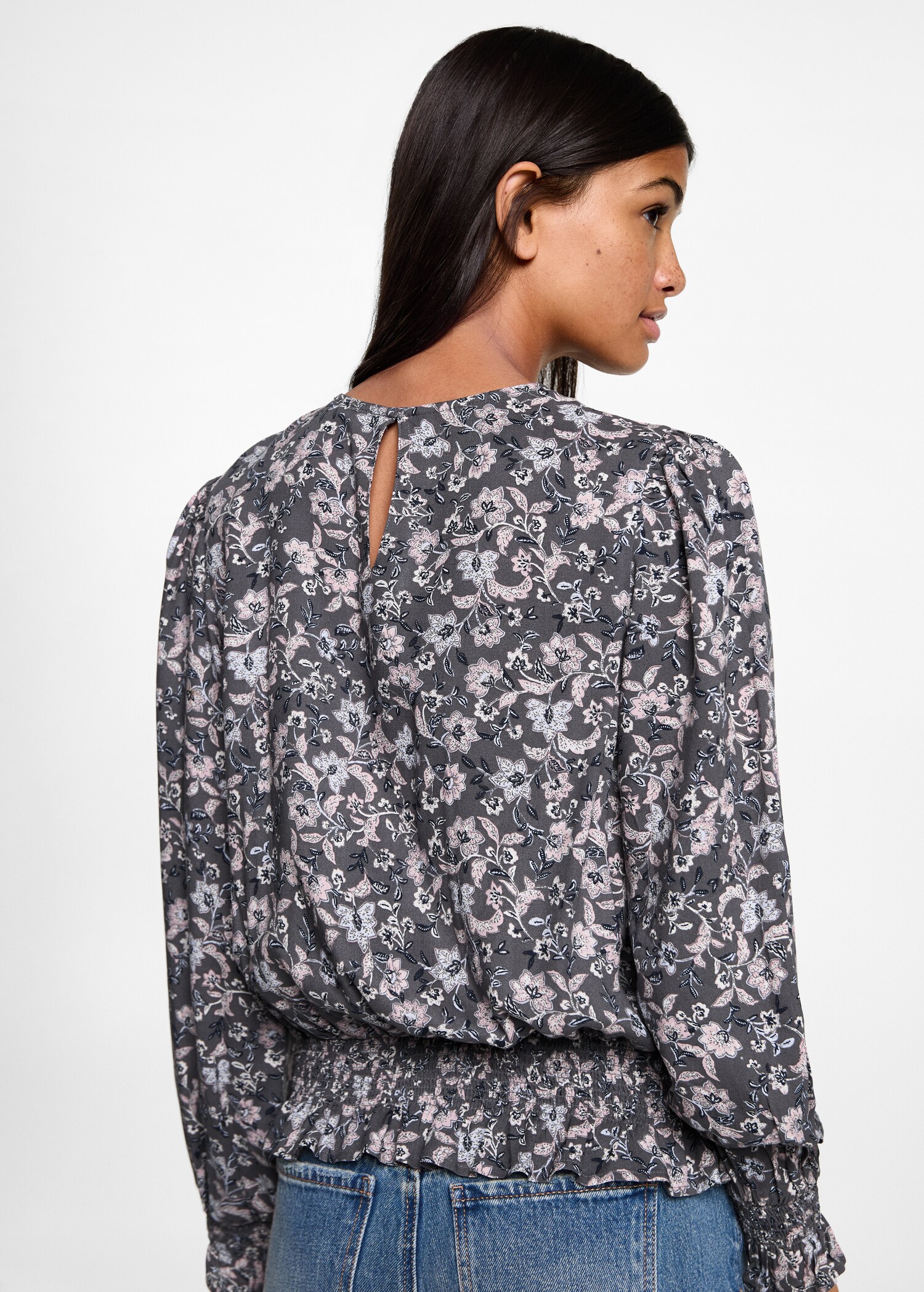 Floral print blouse - Reverse of the article