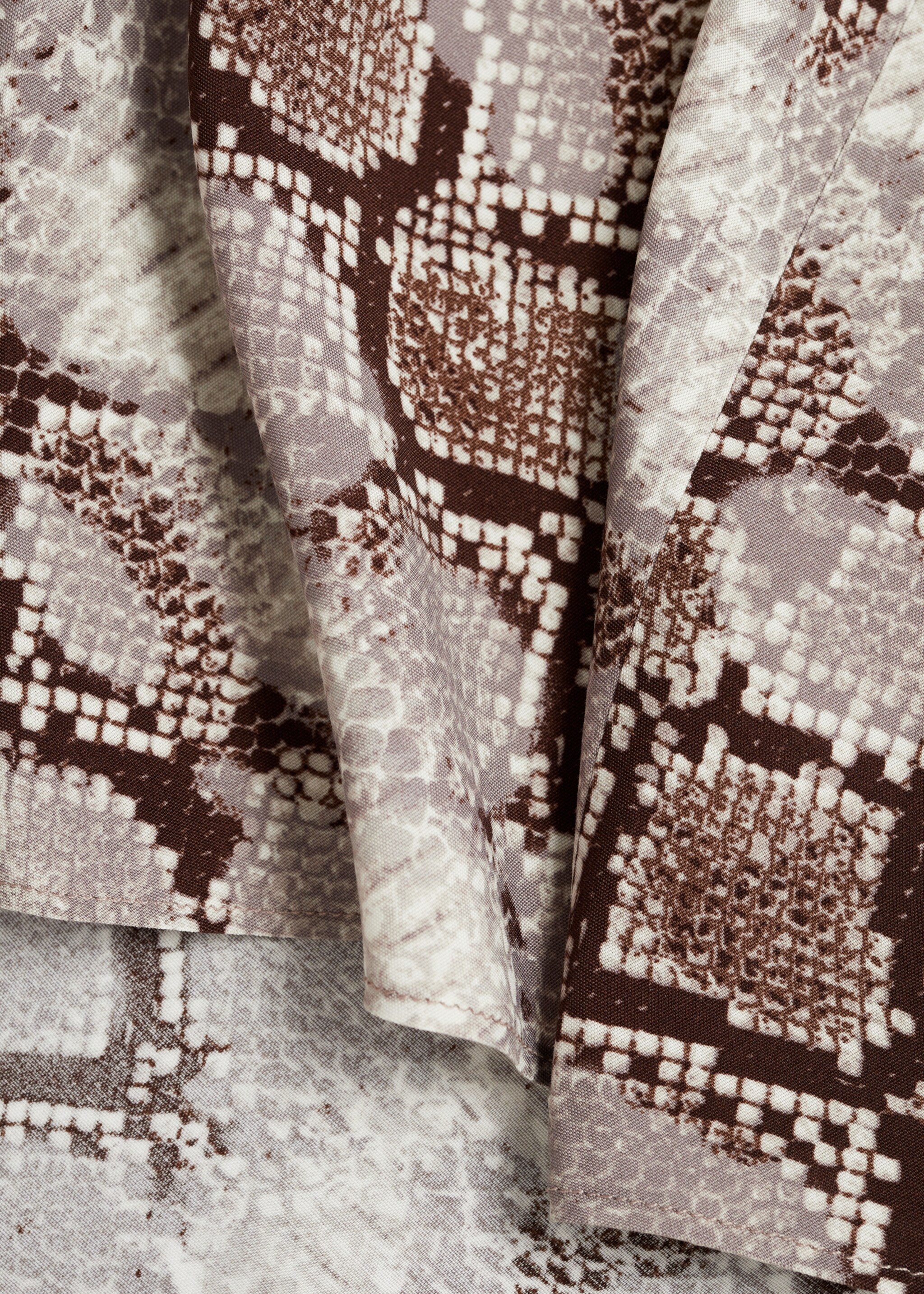 Langer Rock mit Animal-Print - Detail des Artikels 0, Braun. Ref: 77077674-00.