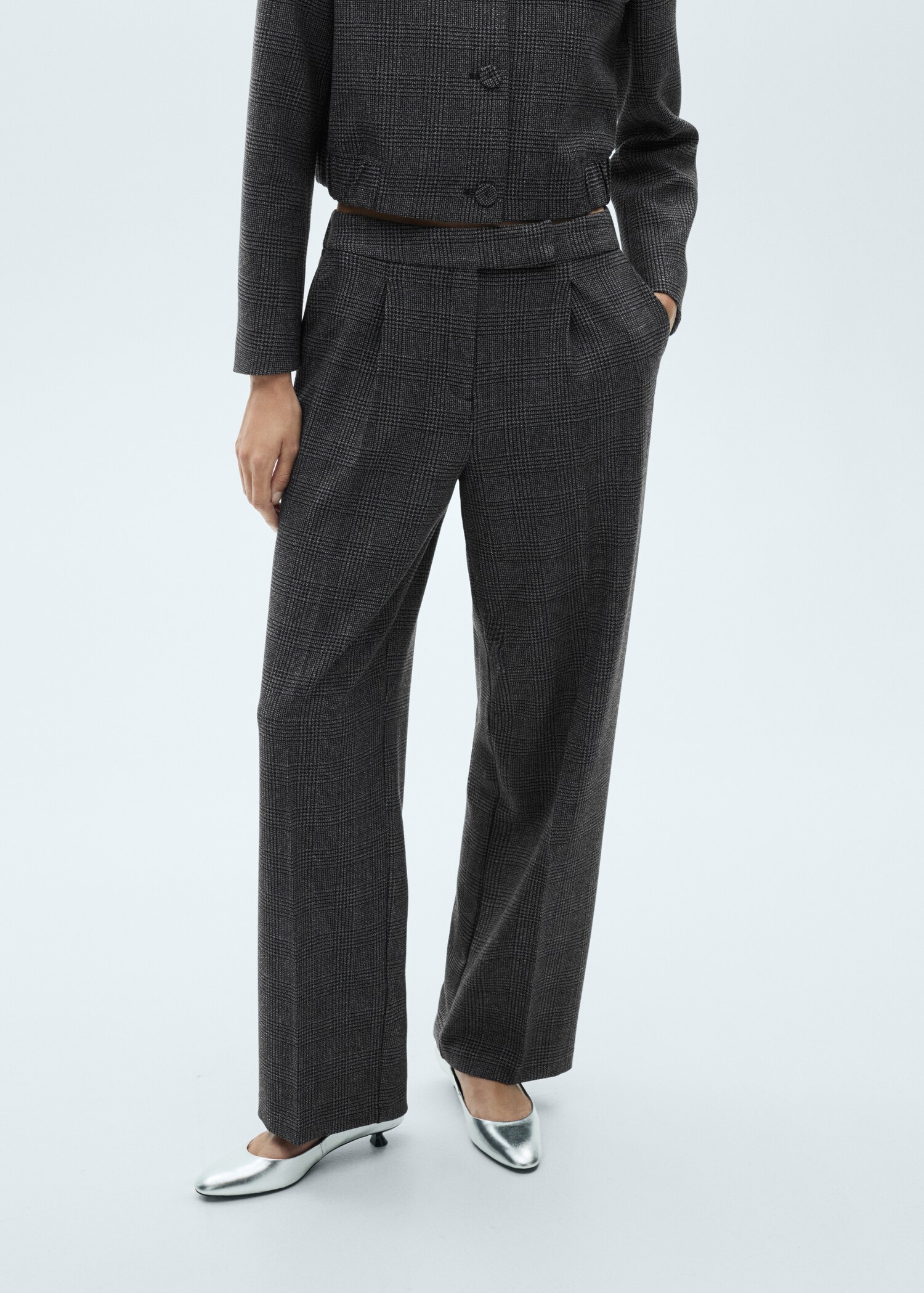 Rechte tweed broek - Middenvlak