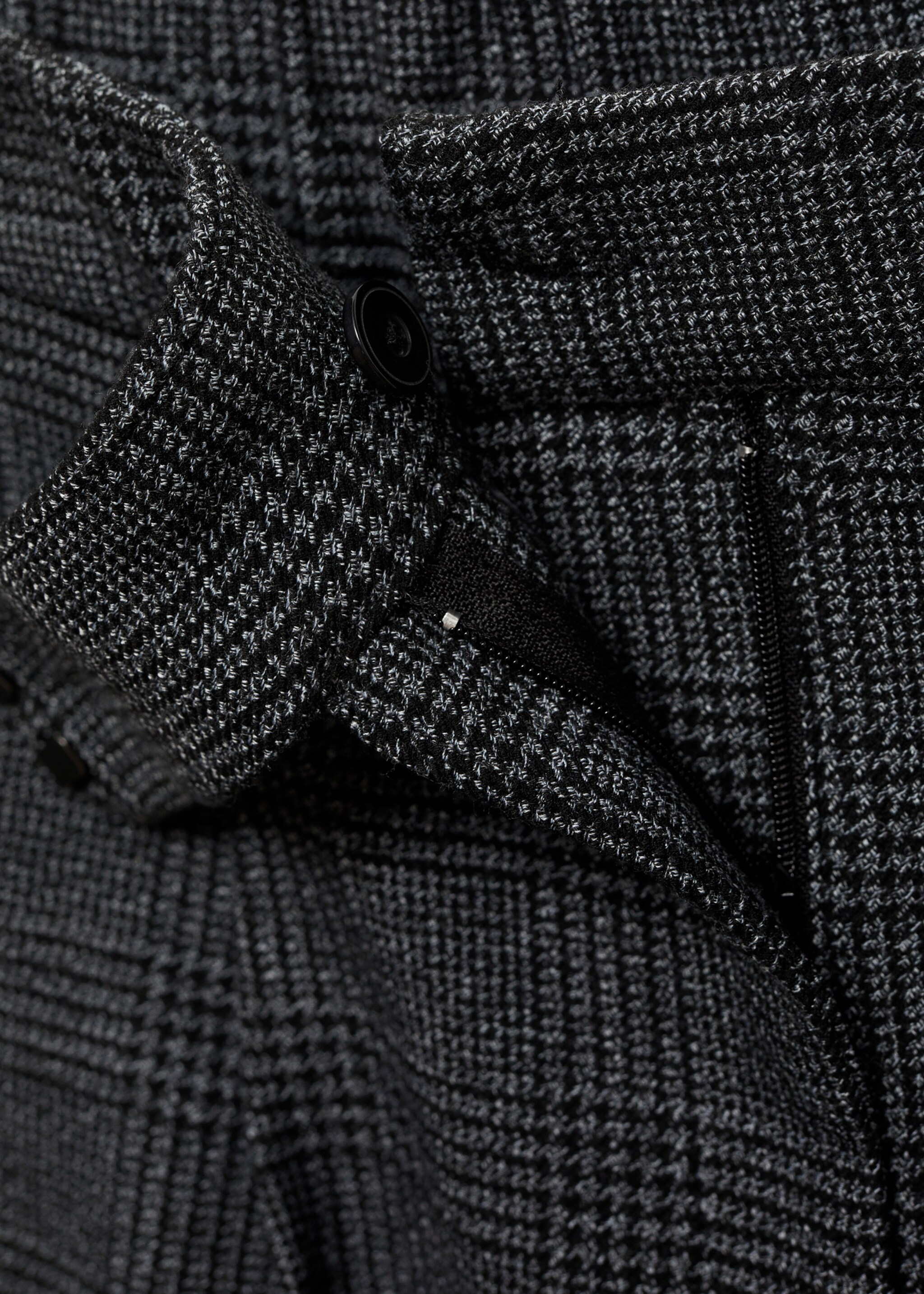 Gerade Tweed-Hose - Detail des Artikels 0, Schwarz. Ref: 77077676-00.