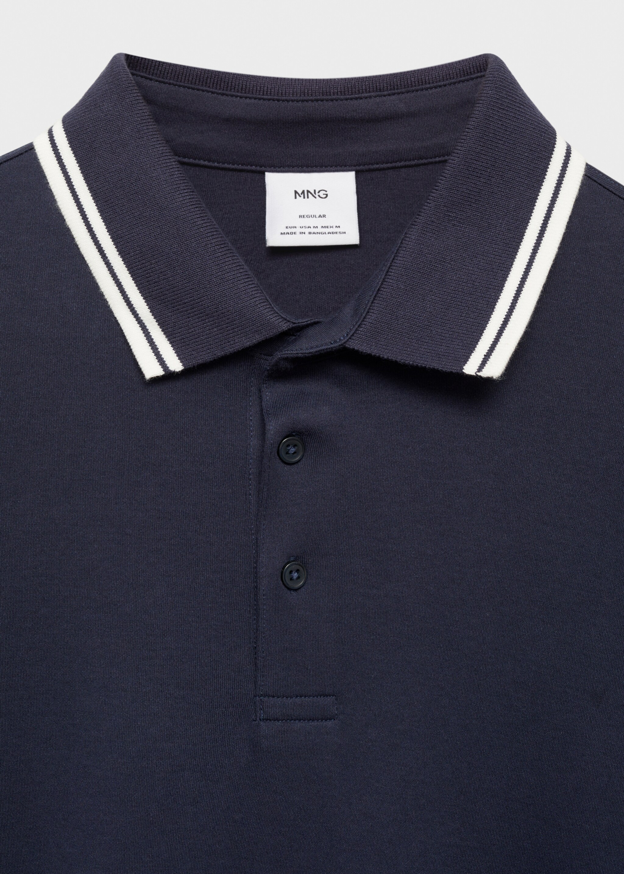 Poloshirt aus 100 % mit Kontrastborten - Detail des Artikels 8