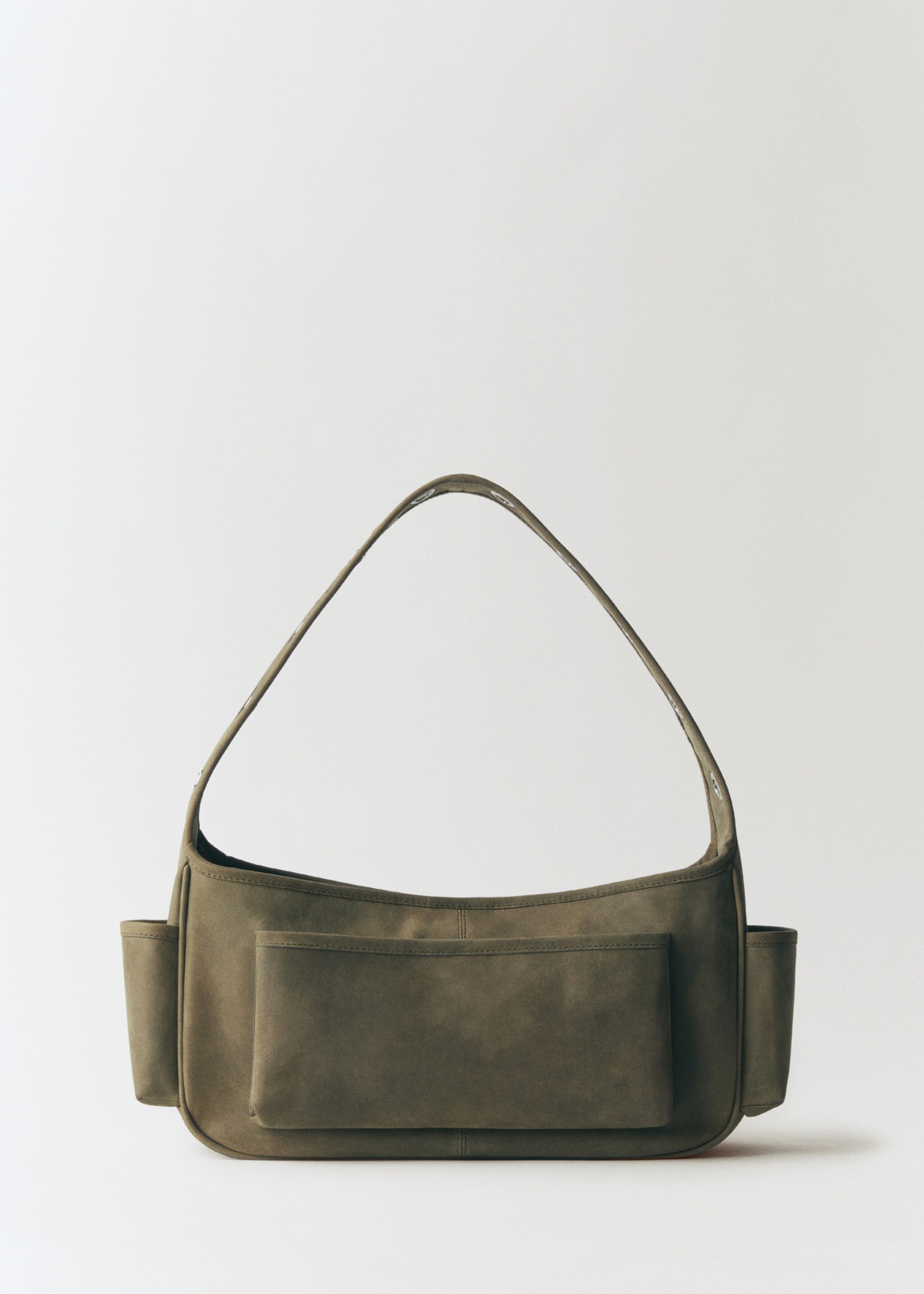 Bolso piel tachuelas bolsillos - Artículo sin modelo, Khaki. Ref: 77077683-00.