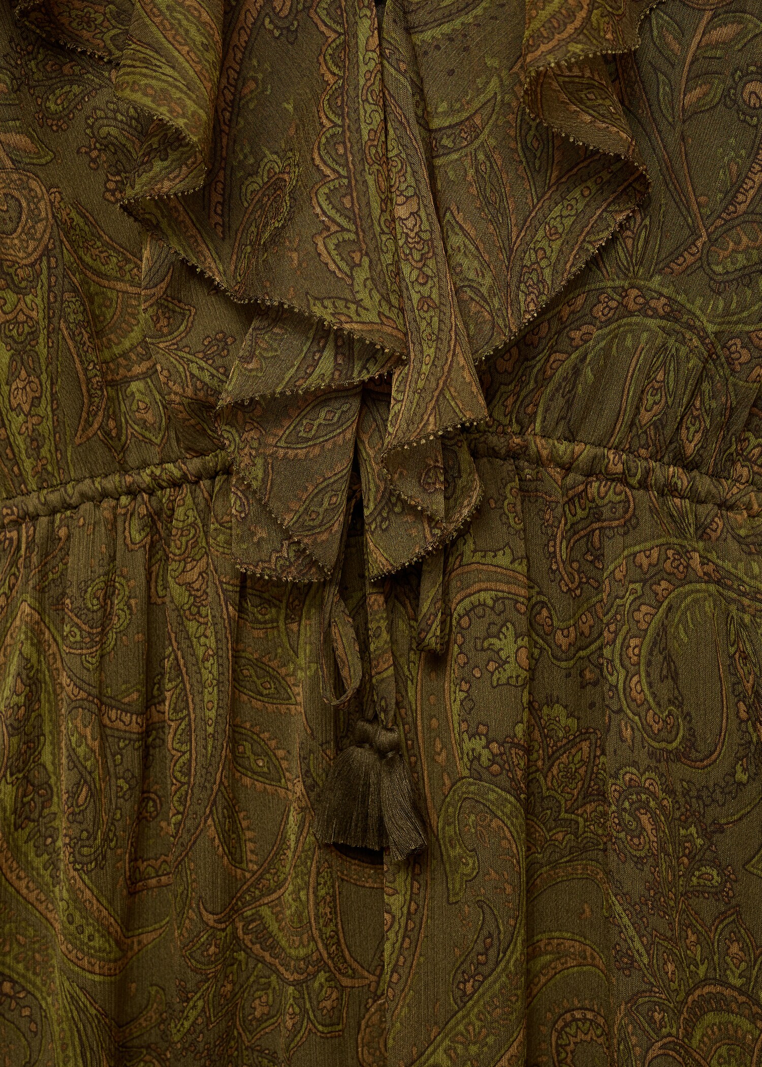 Ruffled paisley-print dress - Details of the article 8