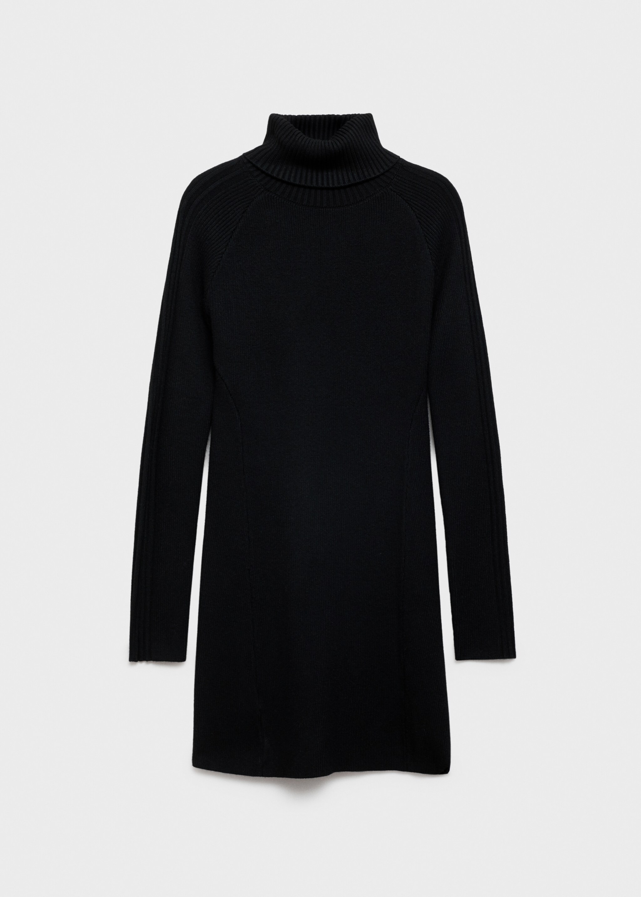 Robe courte maille col roulé - Article sans modèle, Noir. Ref: 77077689-00.