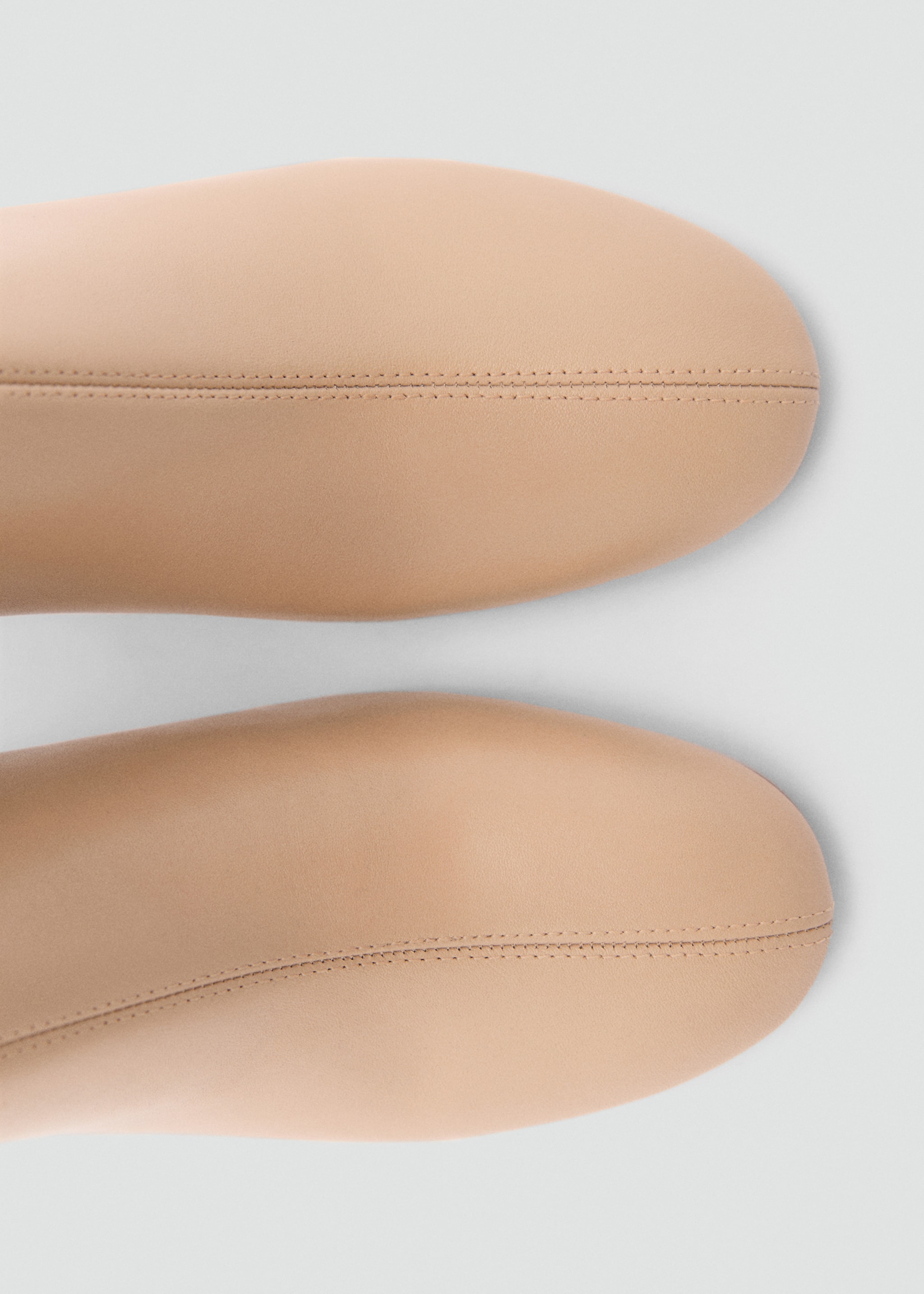 Leather boots with tall leg - Details of the article 2, Medium Brown. Ref: 77077694-00.