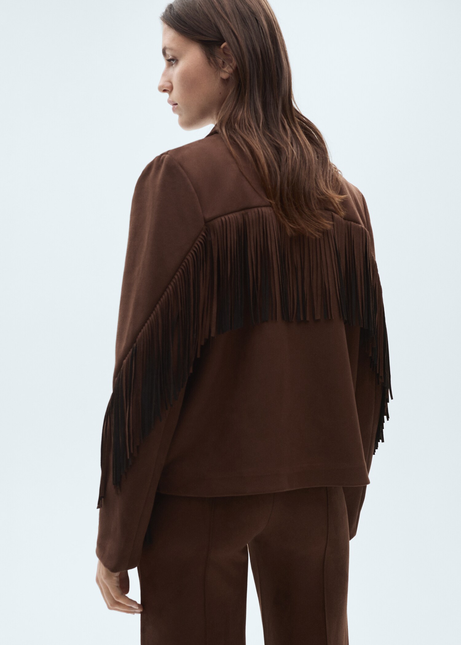 Fransenjacke mit Wildledereffekt - Rückseite des Artikels