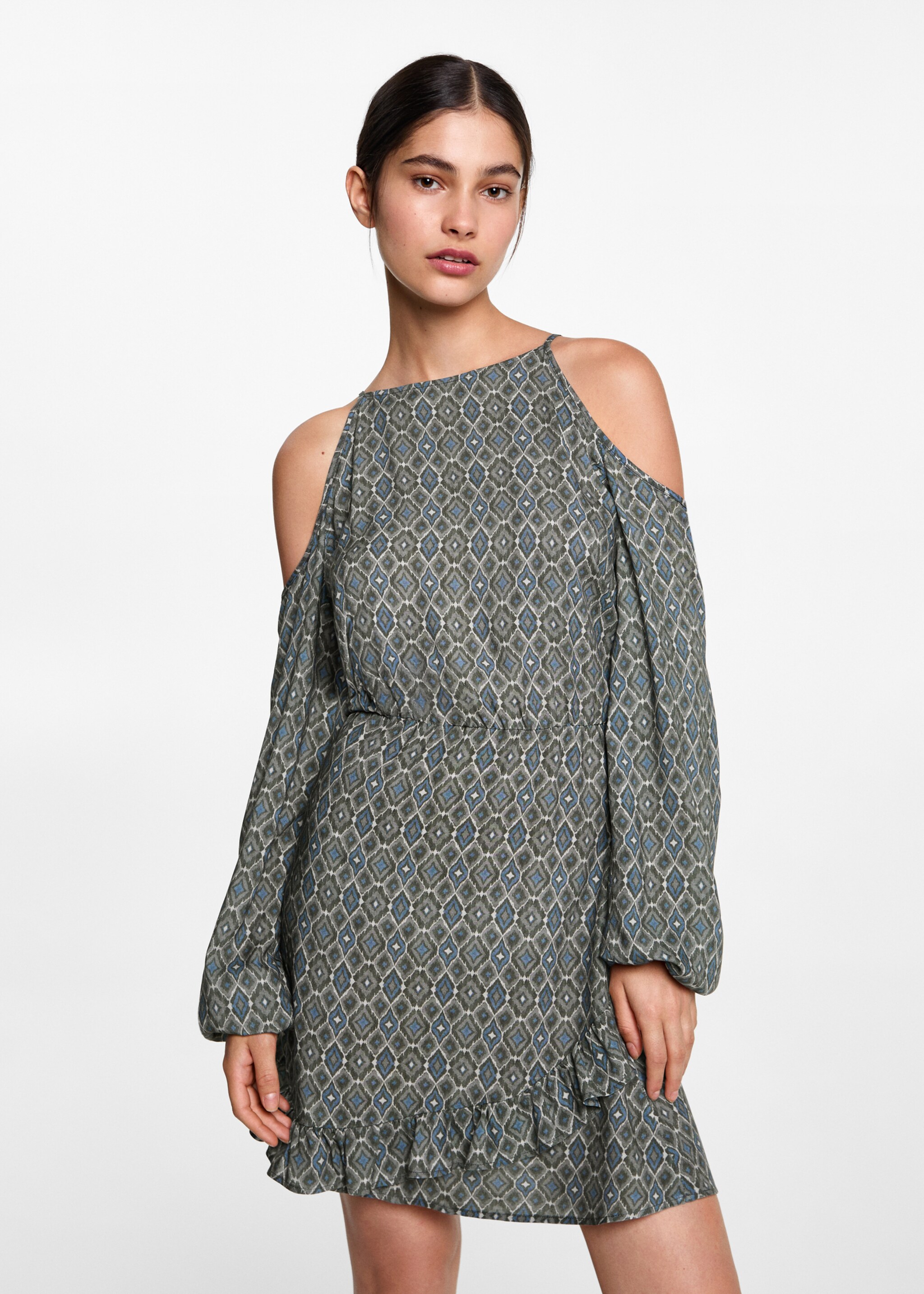 Short off-the-shoulder dress - Medium plane