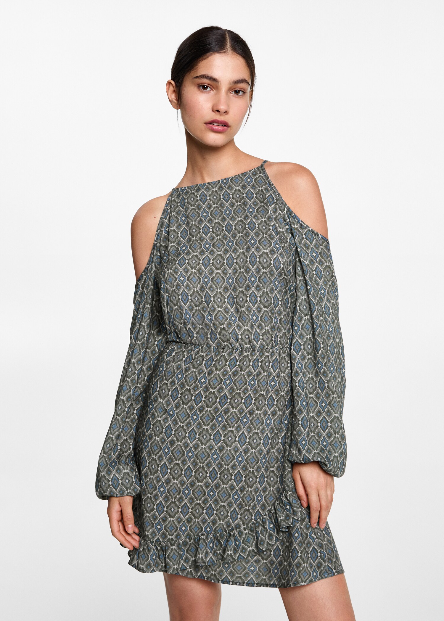 Short off-the-shoulder dress - Medium plane