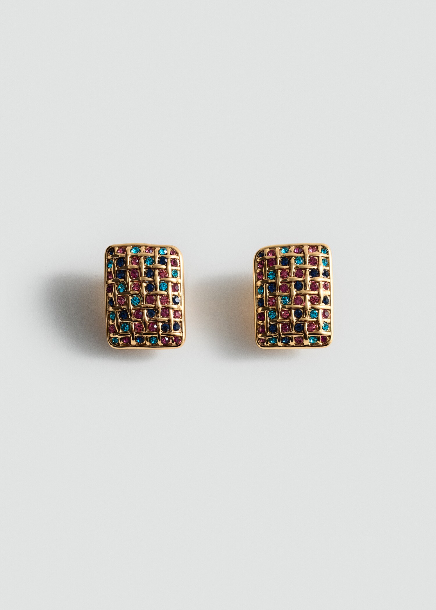 Geometric crystal earrings - Article without model