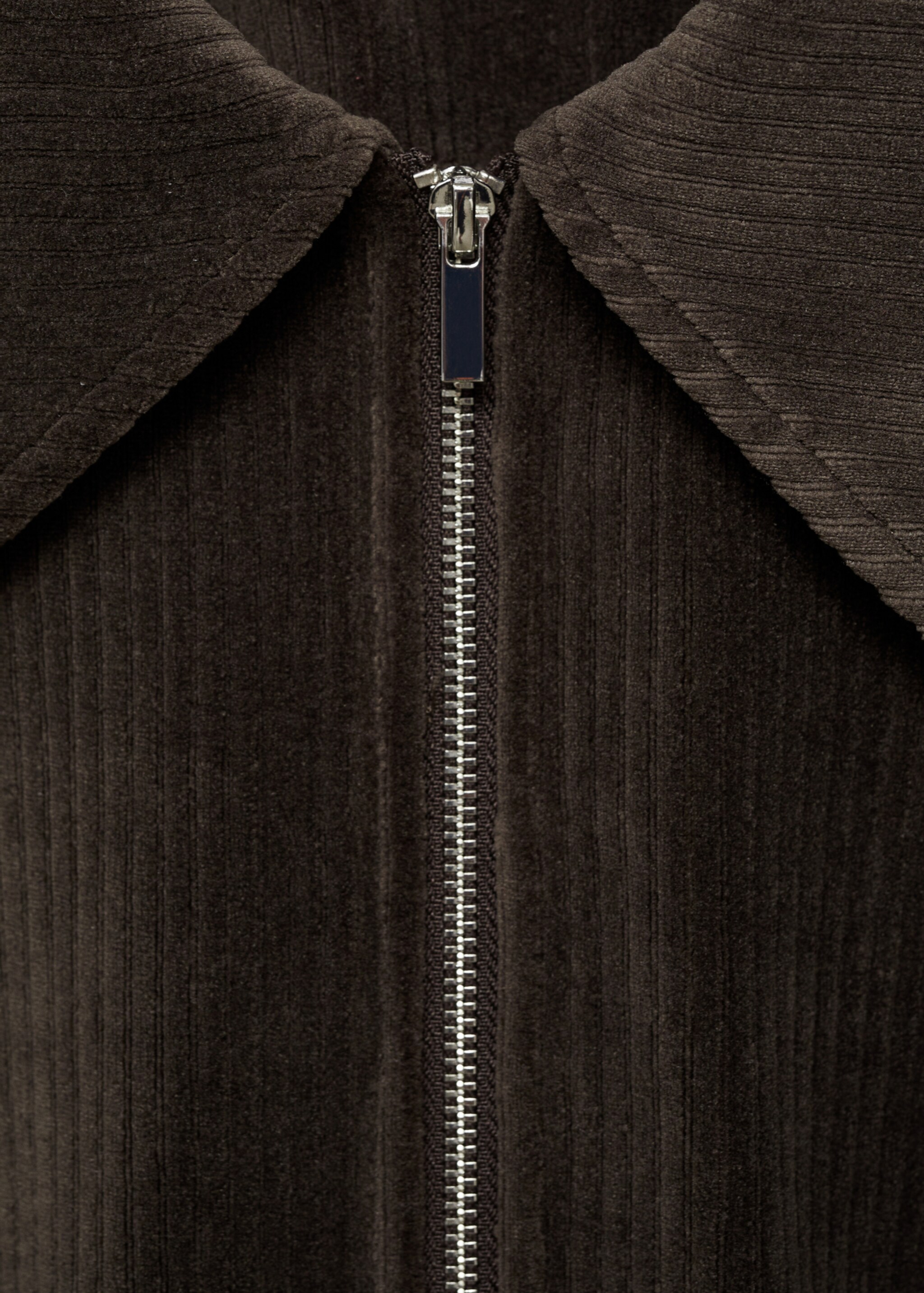 Corduroy bomber jacket - Details of the article 8, Khaki. Ref: 77077705-00.