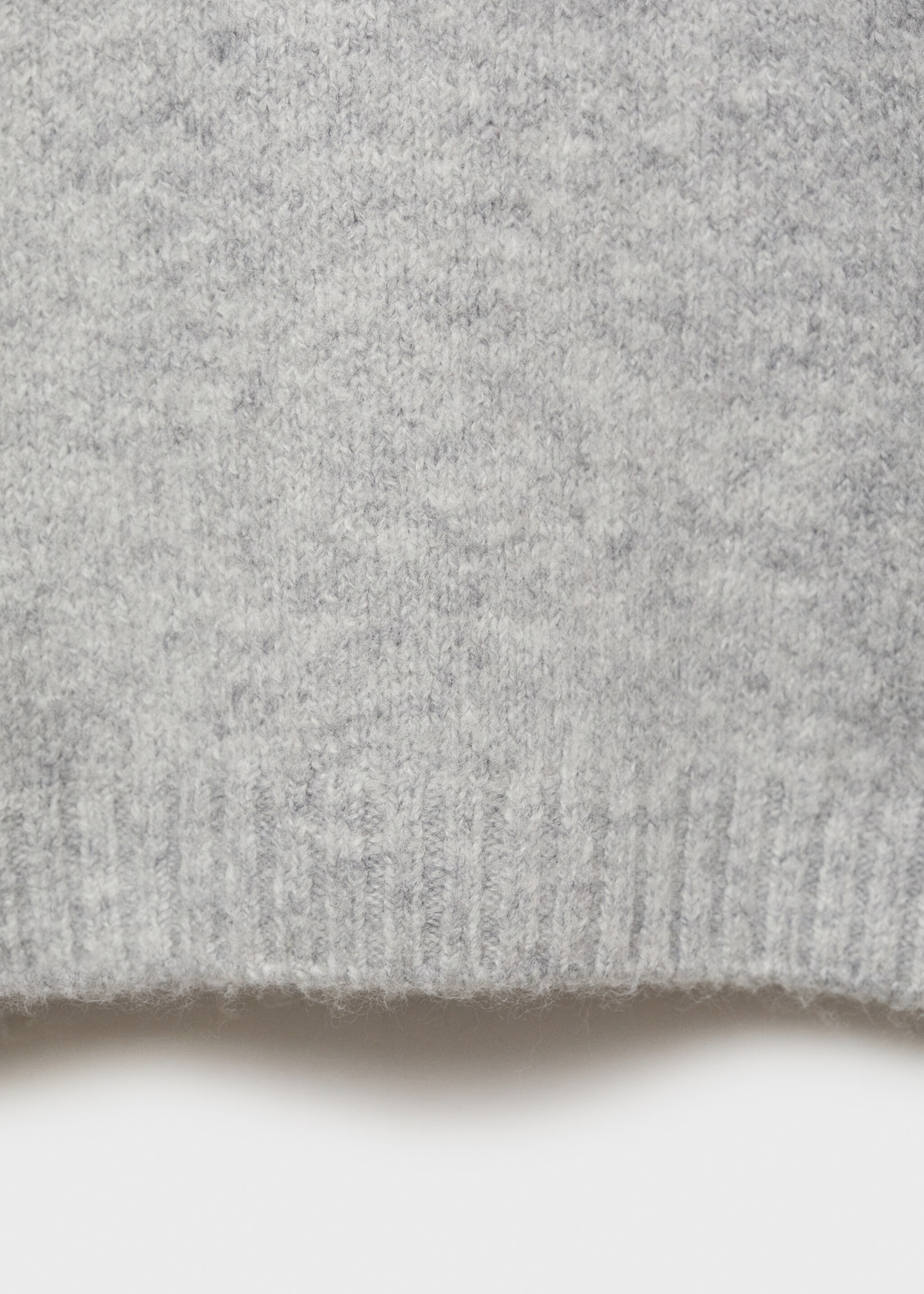 Puffed sleeves knit dress - Details of the article 0, Medium Heather Grey. Ref: 77077708-00.