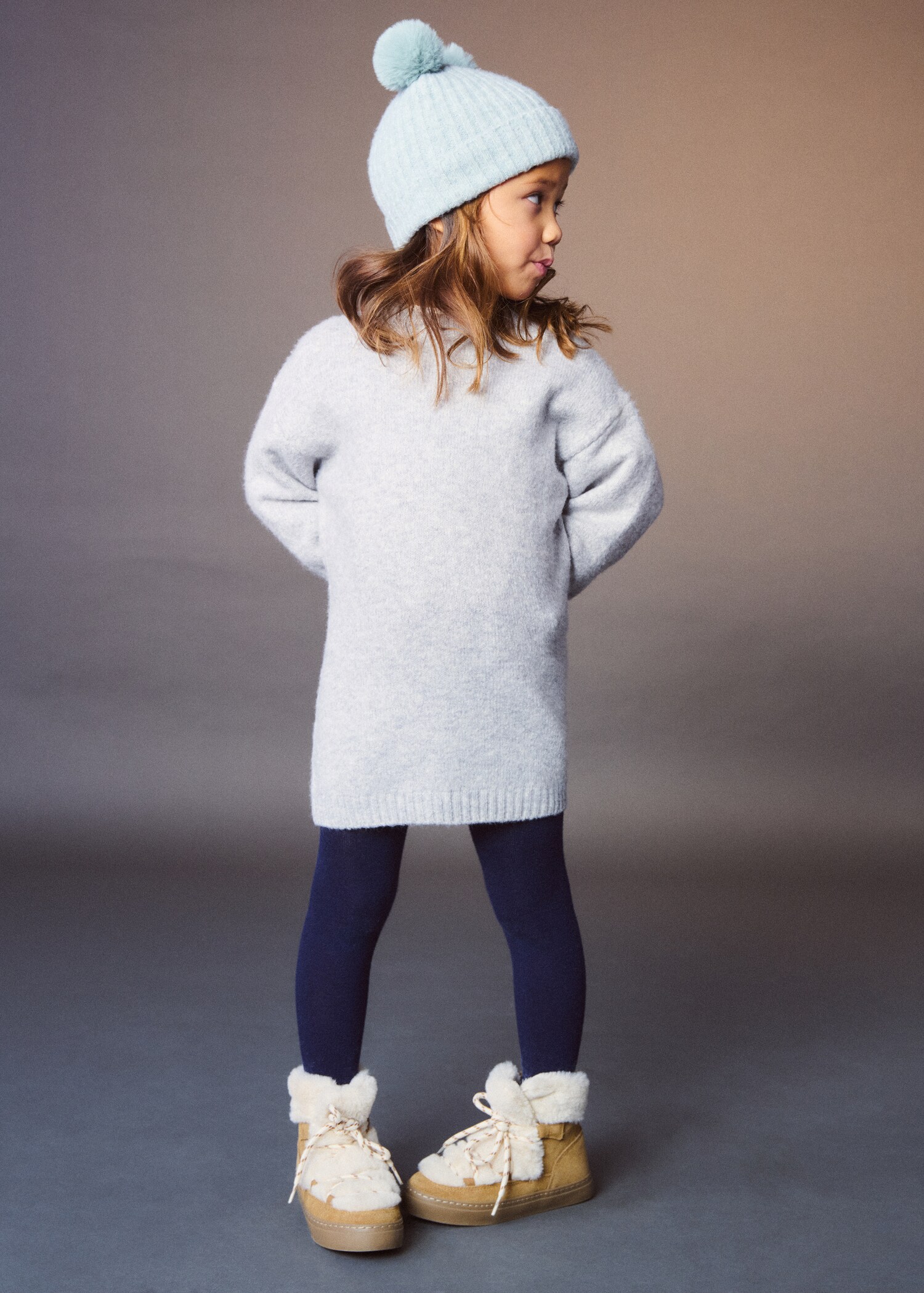 Puffed sleeves knit dress - Details of the article 5