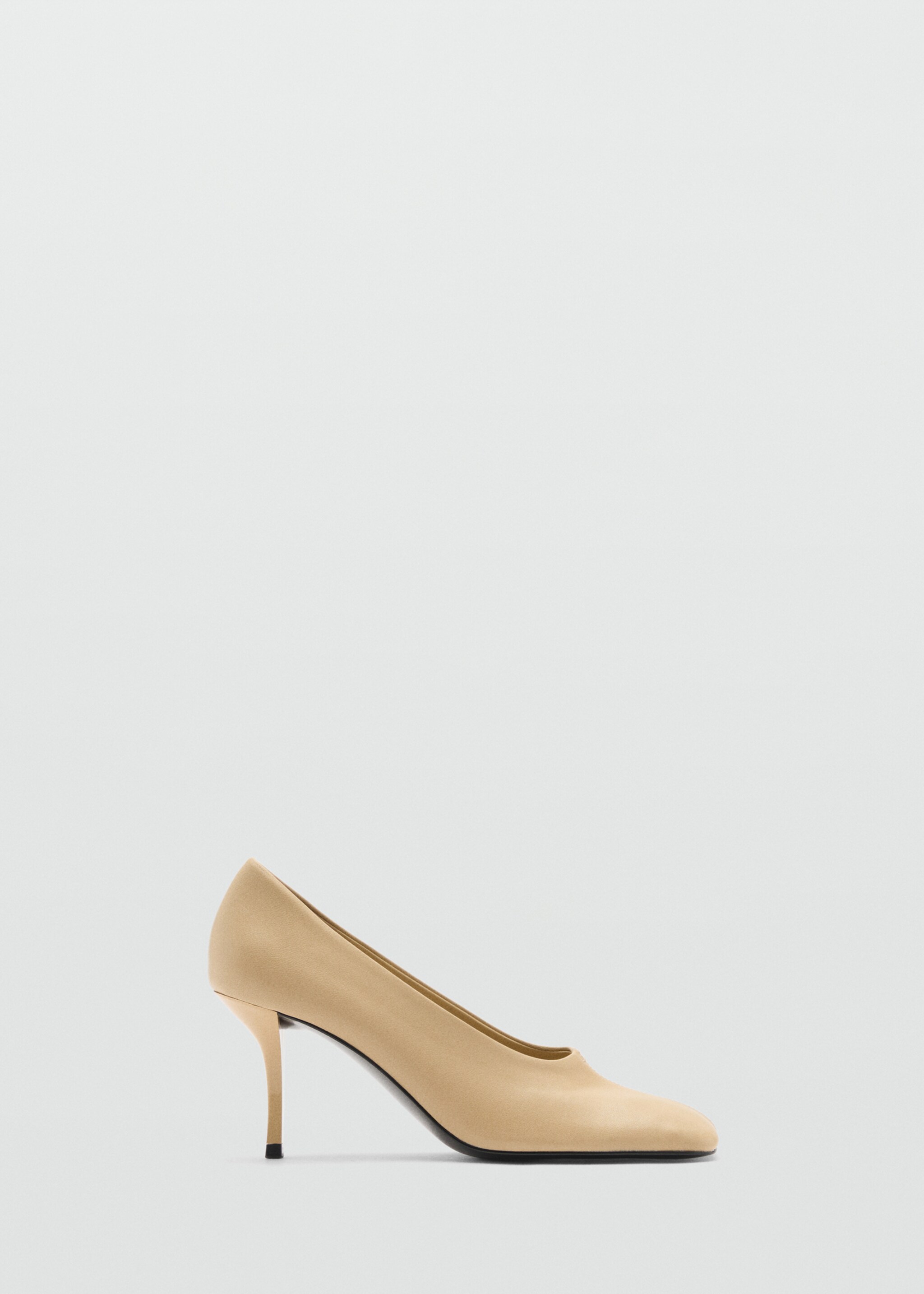Square toe leather shoe - Article without model, Medium Brown. Ref: 77077712-00.