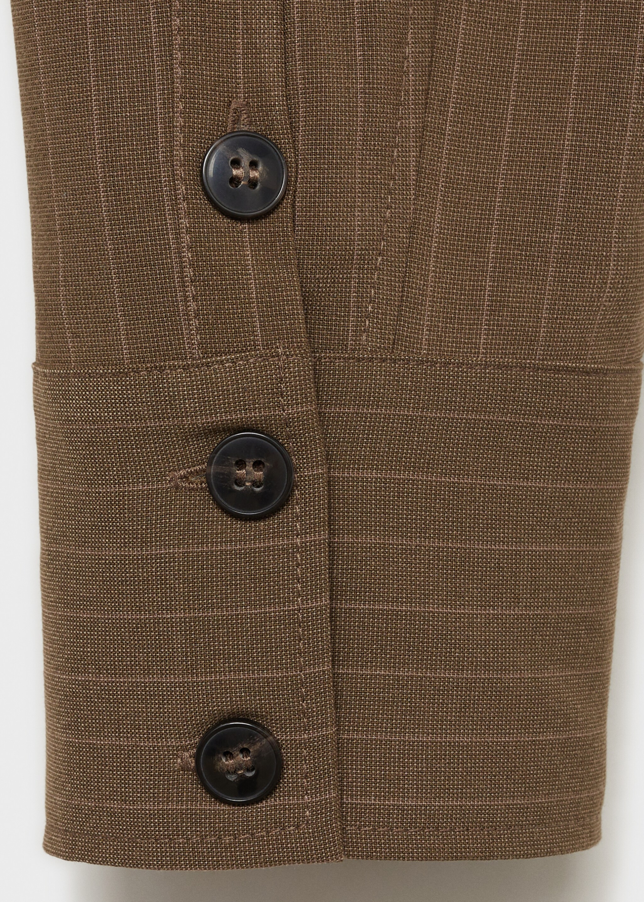 Pinstripe overshirt - Details of the article 0, Olive Green. Ref: 77077715-00.