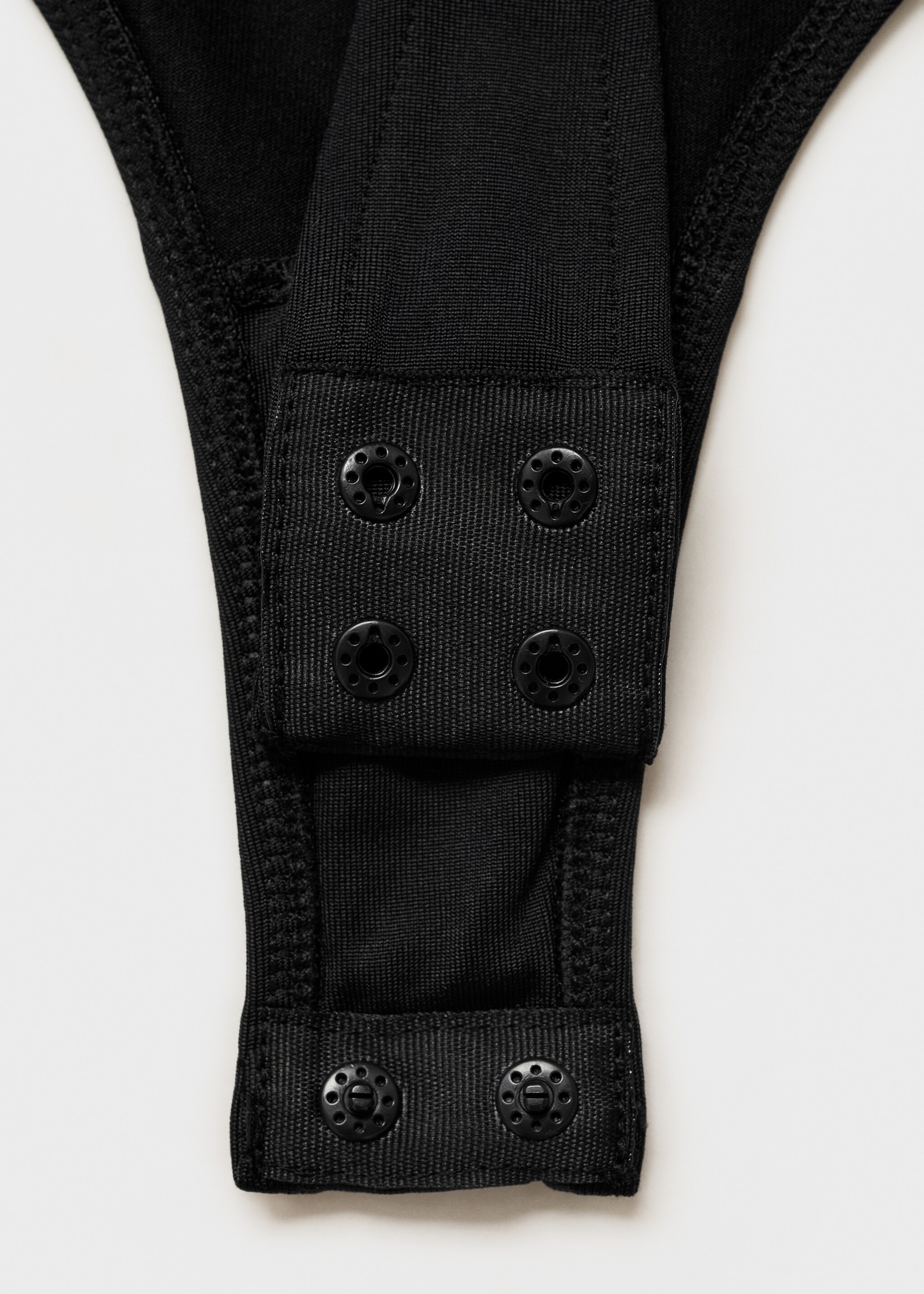 Combined bare shoulder bodysuit - Details of the article 0, Black. Ref: 77077719-00.