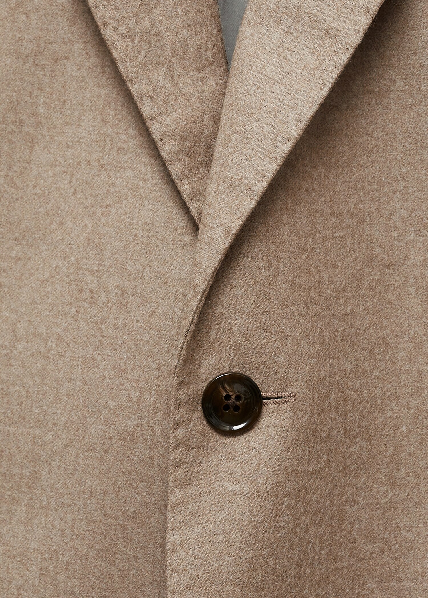 Italian 100% virgin wool flannel suit jacket - Details of the article 8