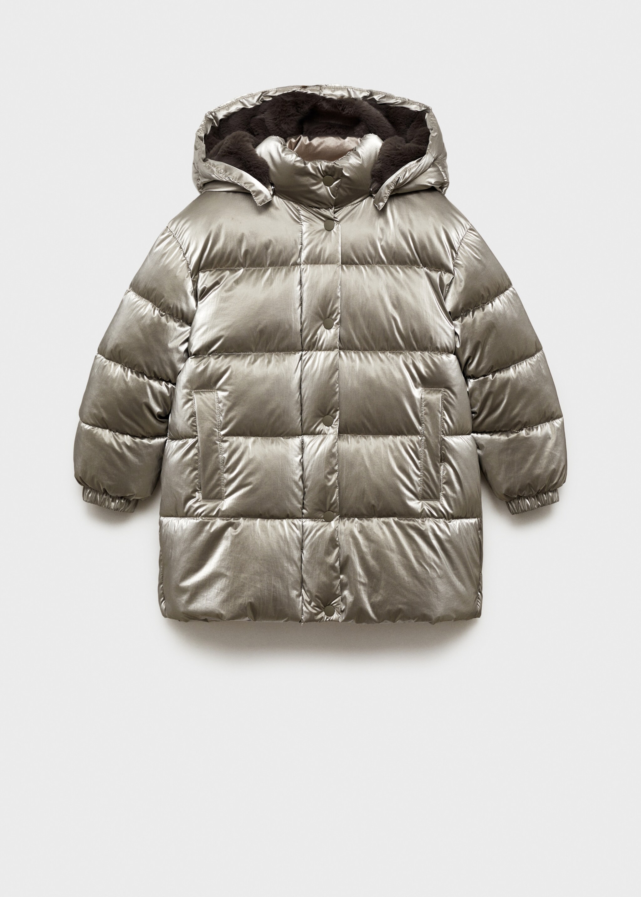 Metallic puffer jacket - Article without model, Silver. Ref: 77077918-00.
